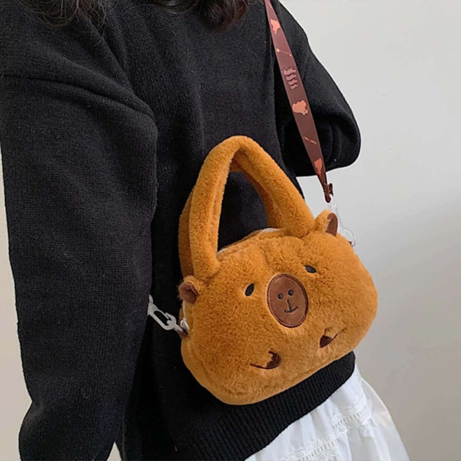 Bella N Bloom Cute Capybara Plush Mini Sling Bag for Kids & Girls