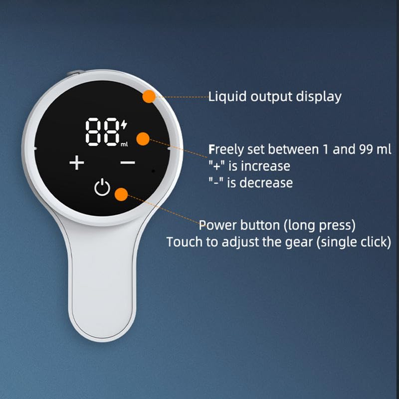 Electric Wine/ Whiskey Dispenser Peg Maker with Digital Display 1–99 ml(White)