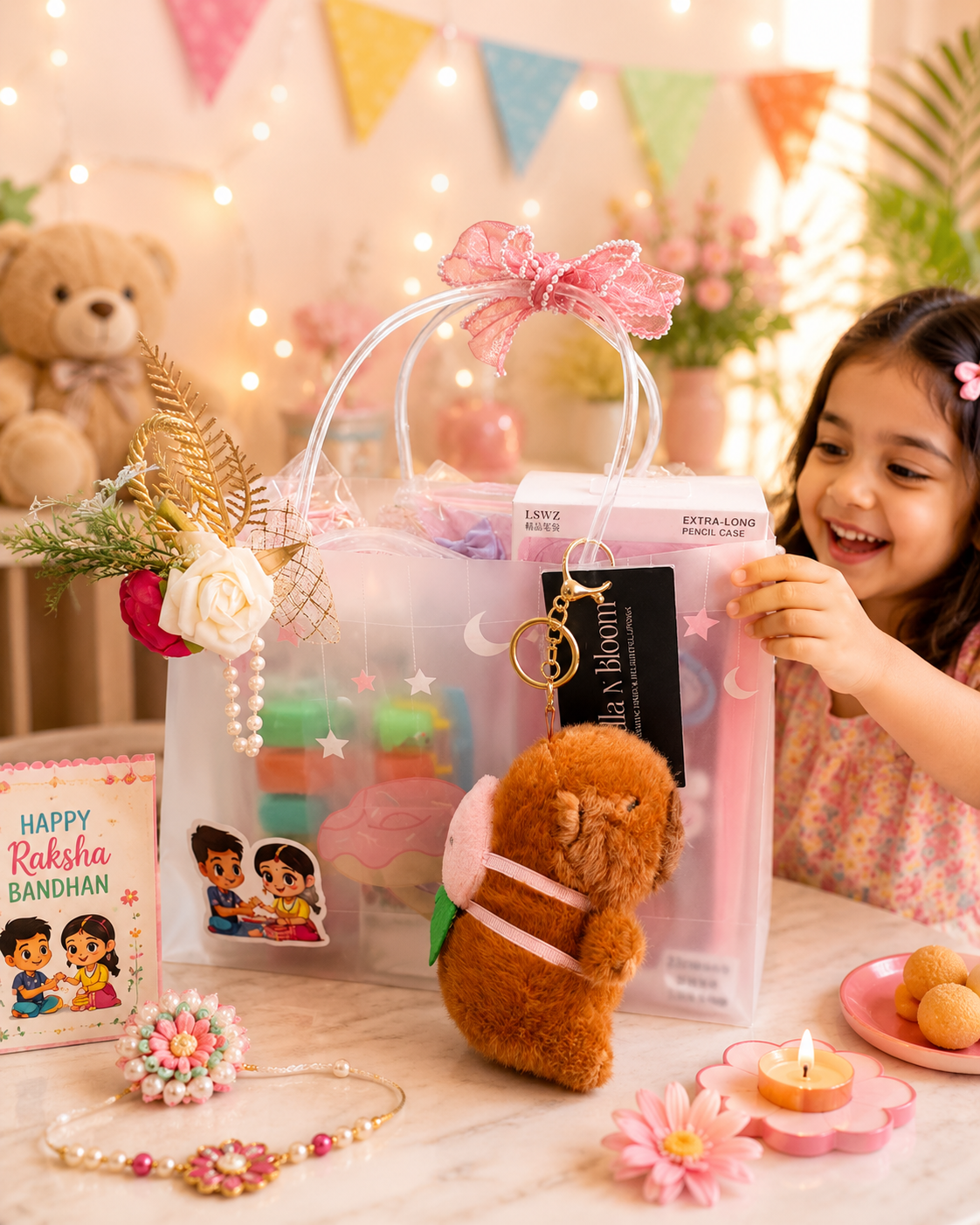 Raksha Bandhan Special Kids Gift Hamper-Pink