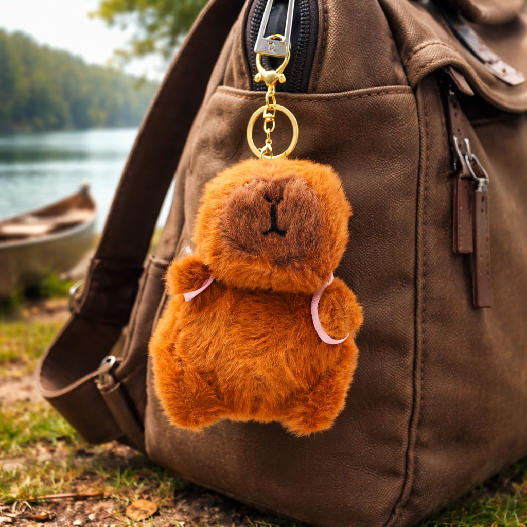 Bella N Bloom Cute Capybara Fruit Plush Keychain Charm