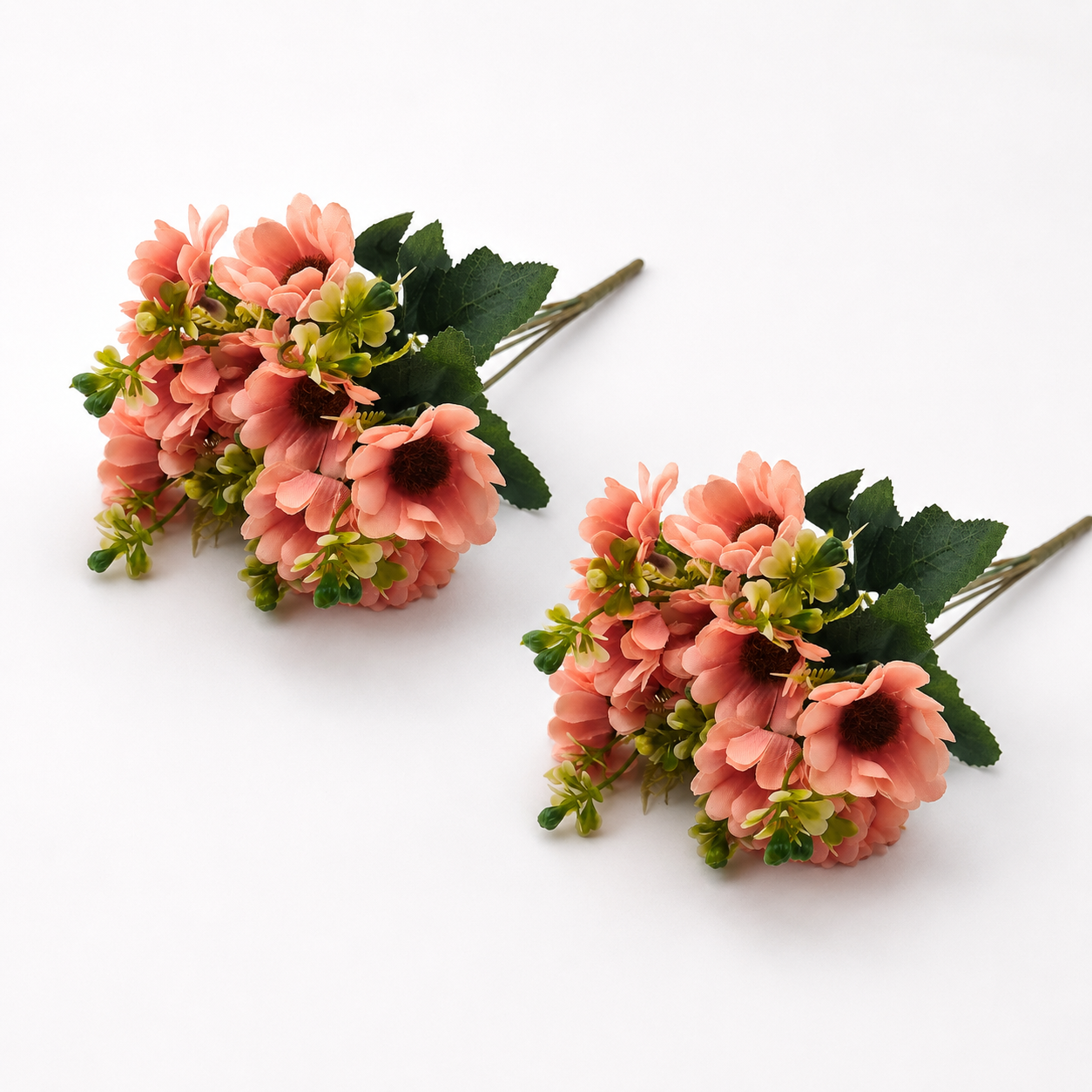 Artificial Pack of 2 Daisy Flower Bunch for Home Décor-Baby Pink