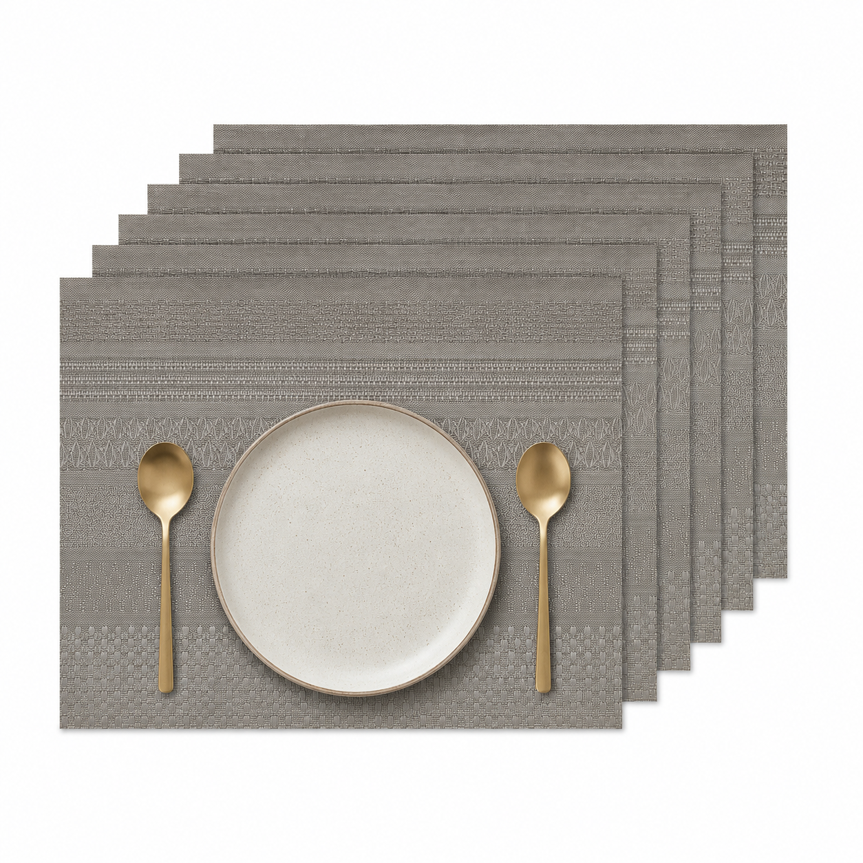 Bella N Bloom Premium Textured 6-Piece PVC Table Mats Set