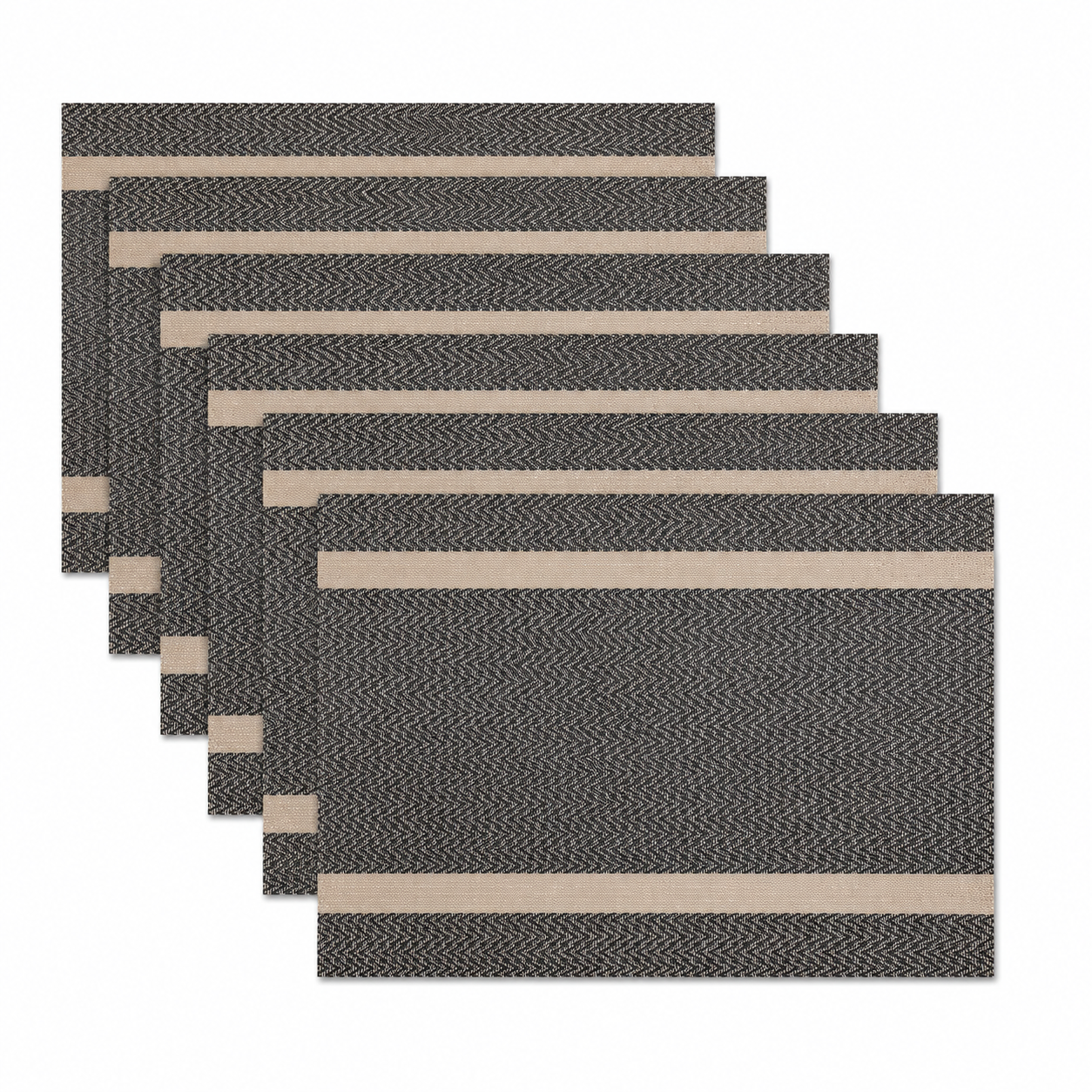 Bella N Bloom 6 Pcs PVC Table Mats Set – Heat Resistant, Washable, Non-Slip Dining Placemats (45 × 30 cm)