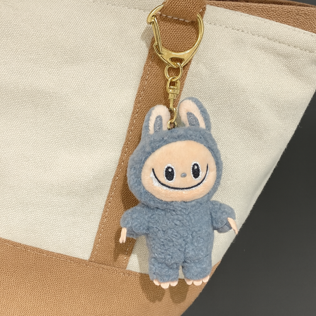 Labubu Teddy Keychain (Blue)