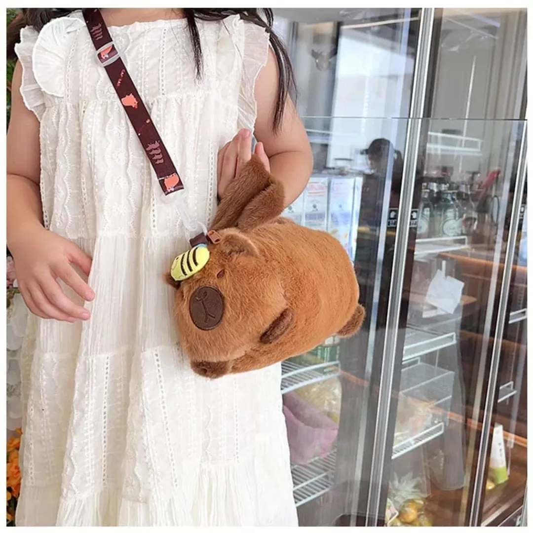 Bella N Bloom Cute Brown Panda Plush Mini Sling Bag for Kids & Girls