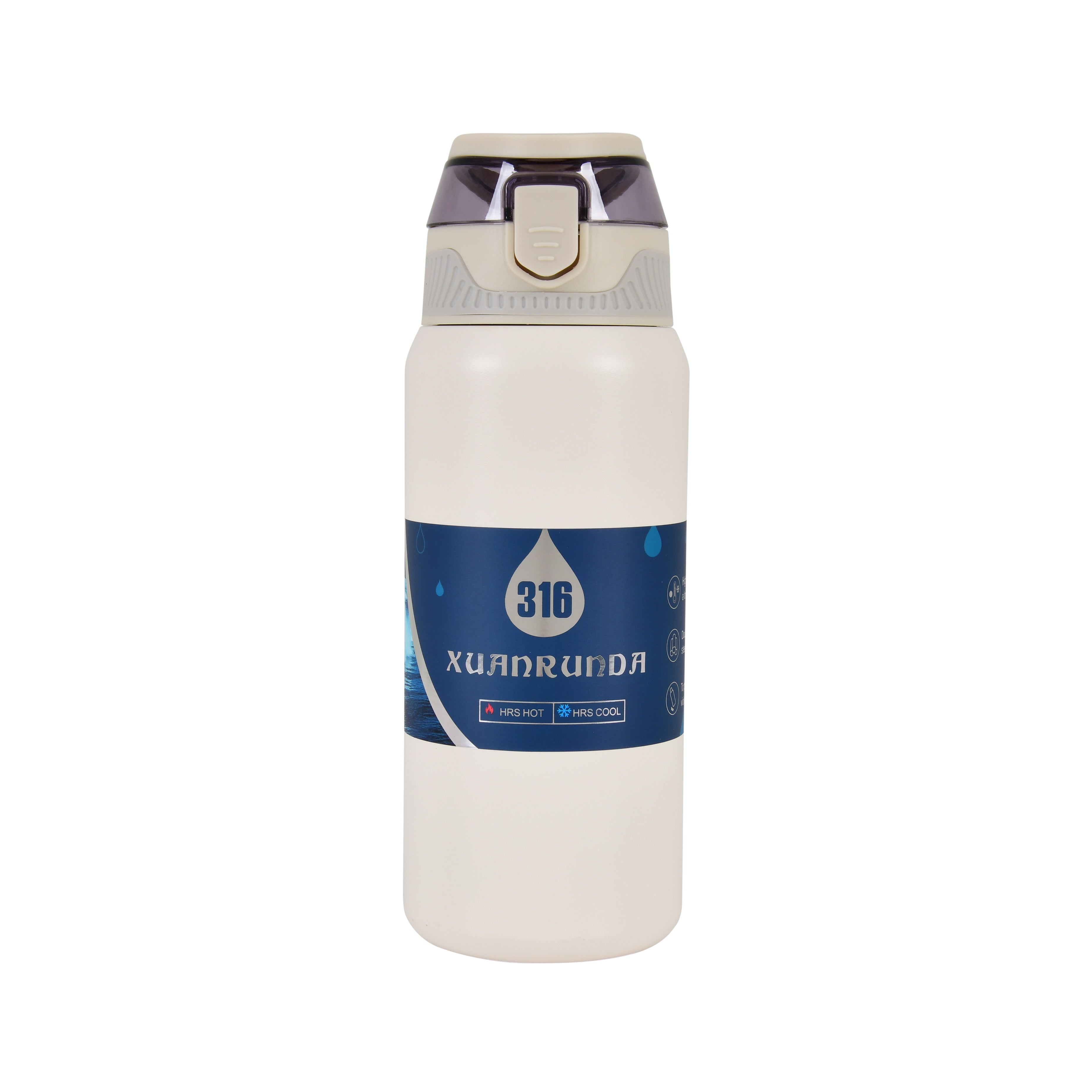 Insulated Sipper Bottle – 850ml (White)
