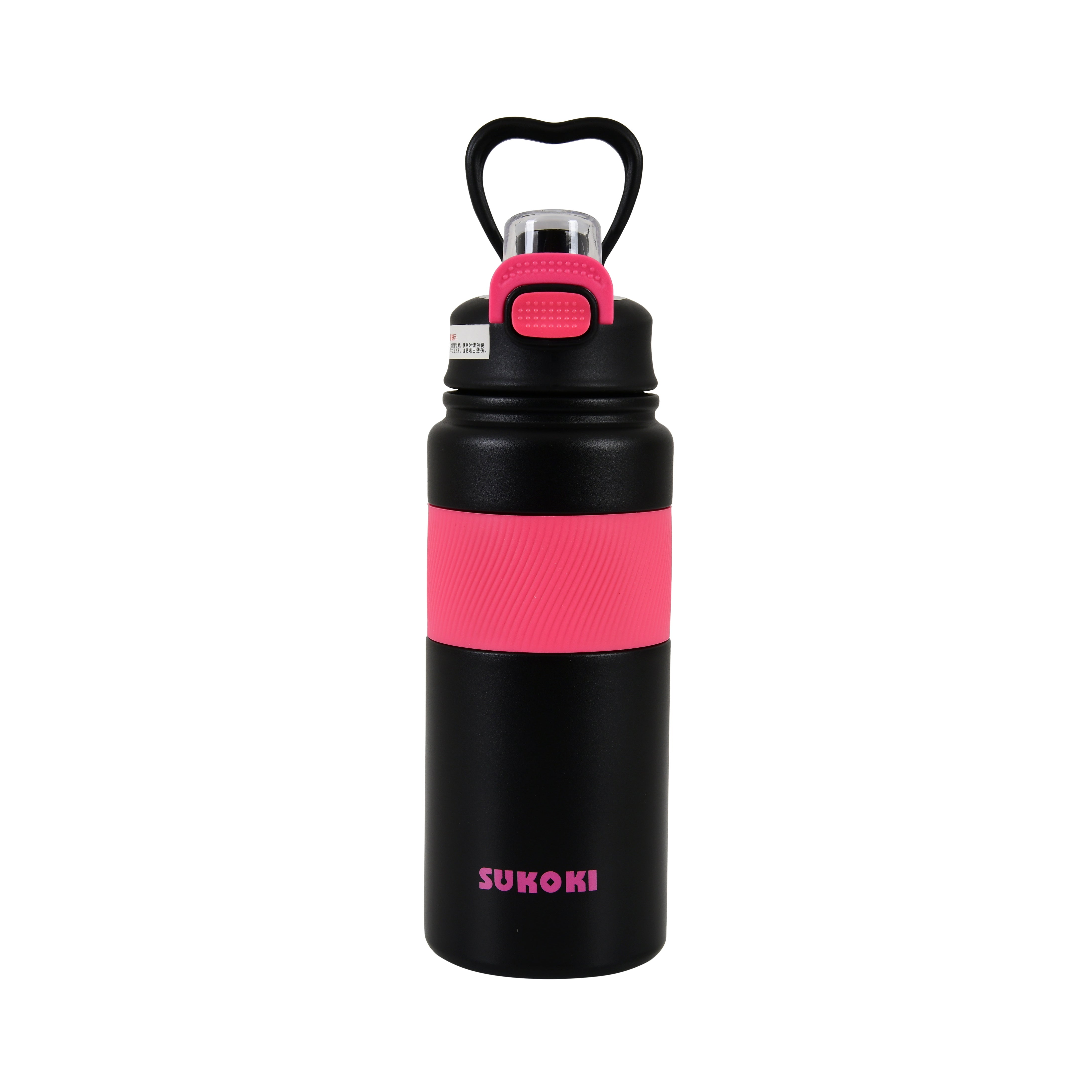 1 L Two Shades Water Bottle (Black Pink)