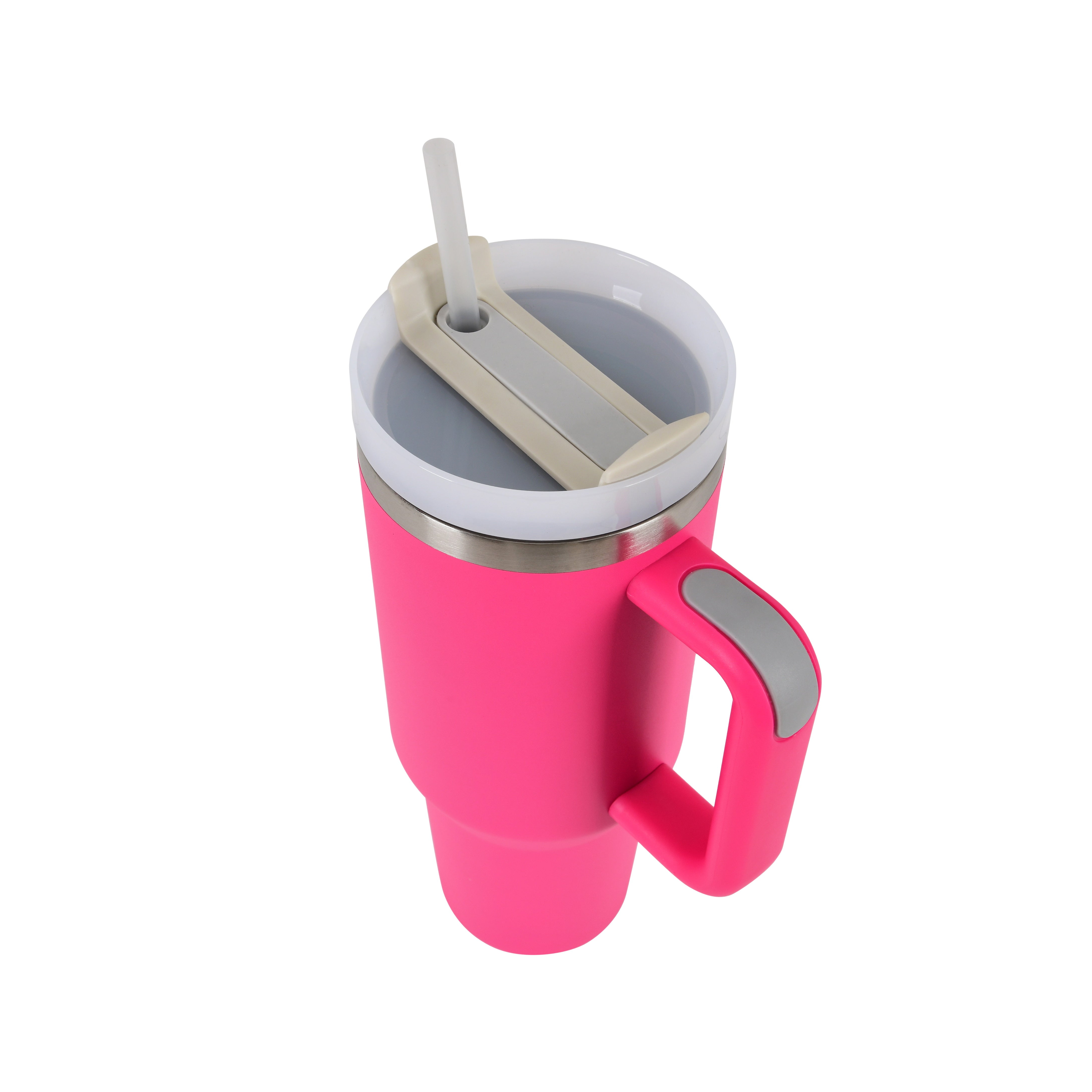 Stainless Steel Vacuum Insulated Tumbler With Neon Pink Colour - 1200ml