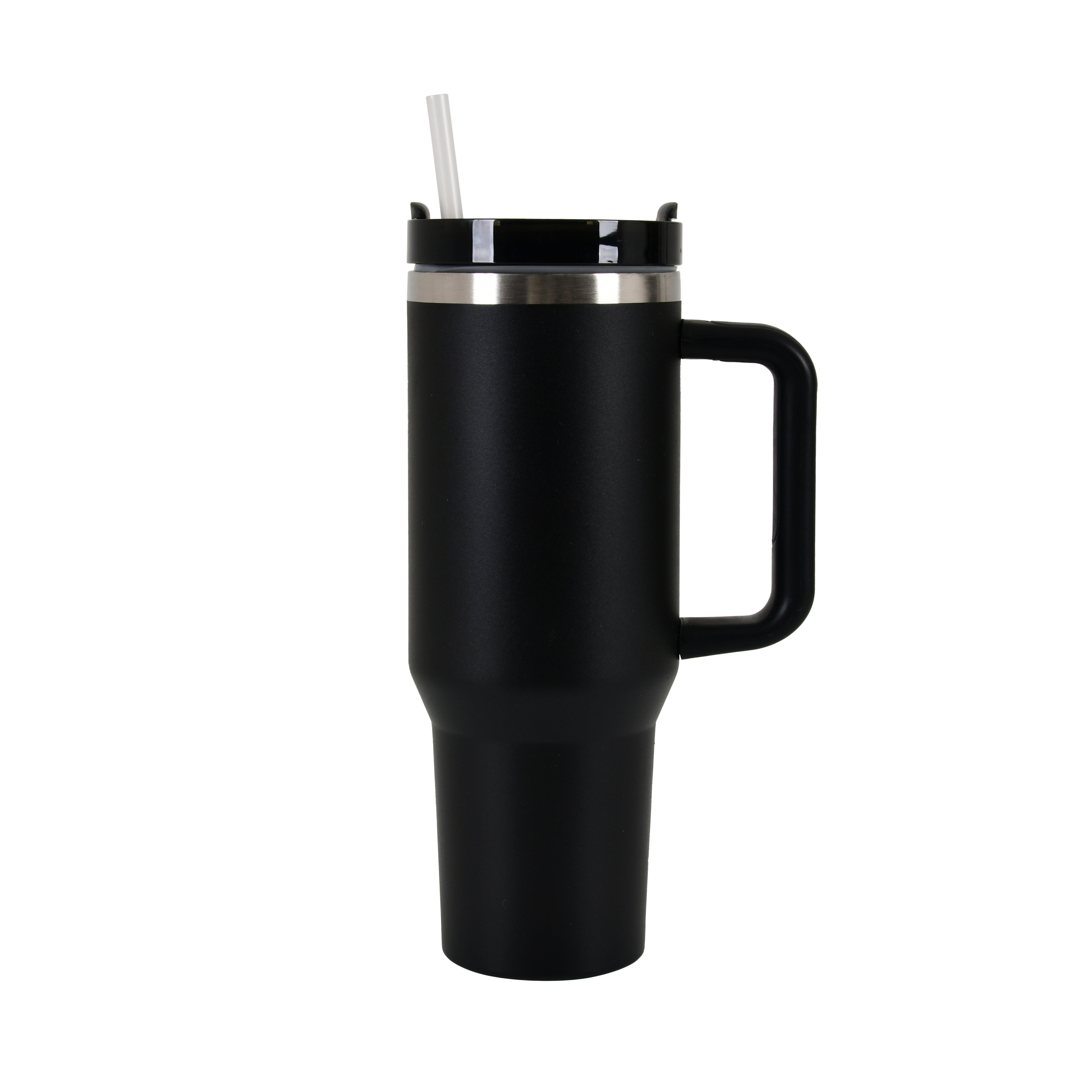 Stainless Steel Vacuum Insulated Tumbler With All Black Colour - 1200ml