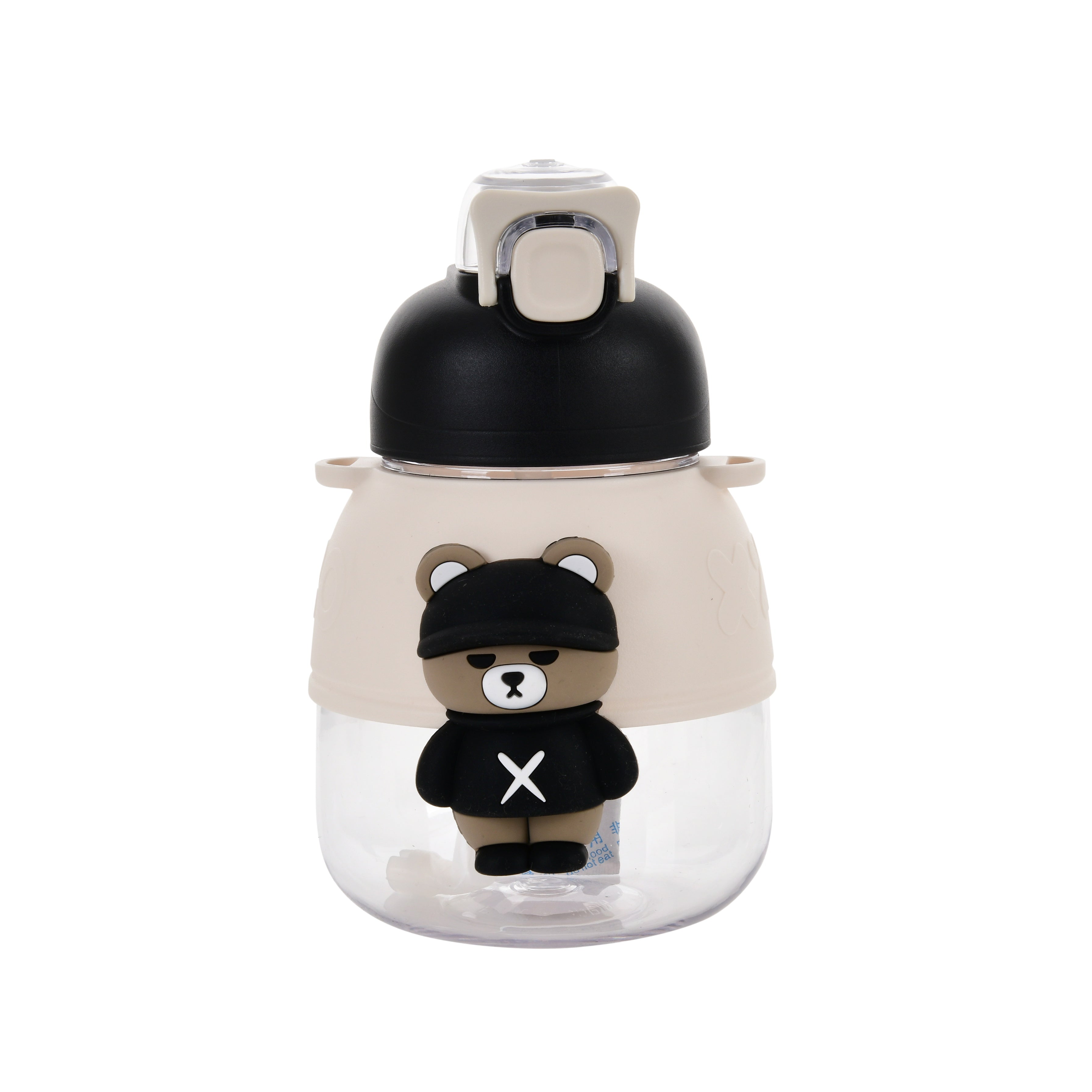 3D Teddy Water Bottle (Black)