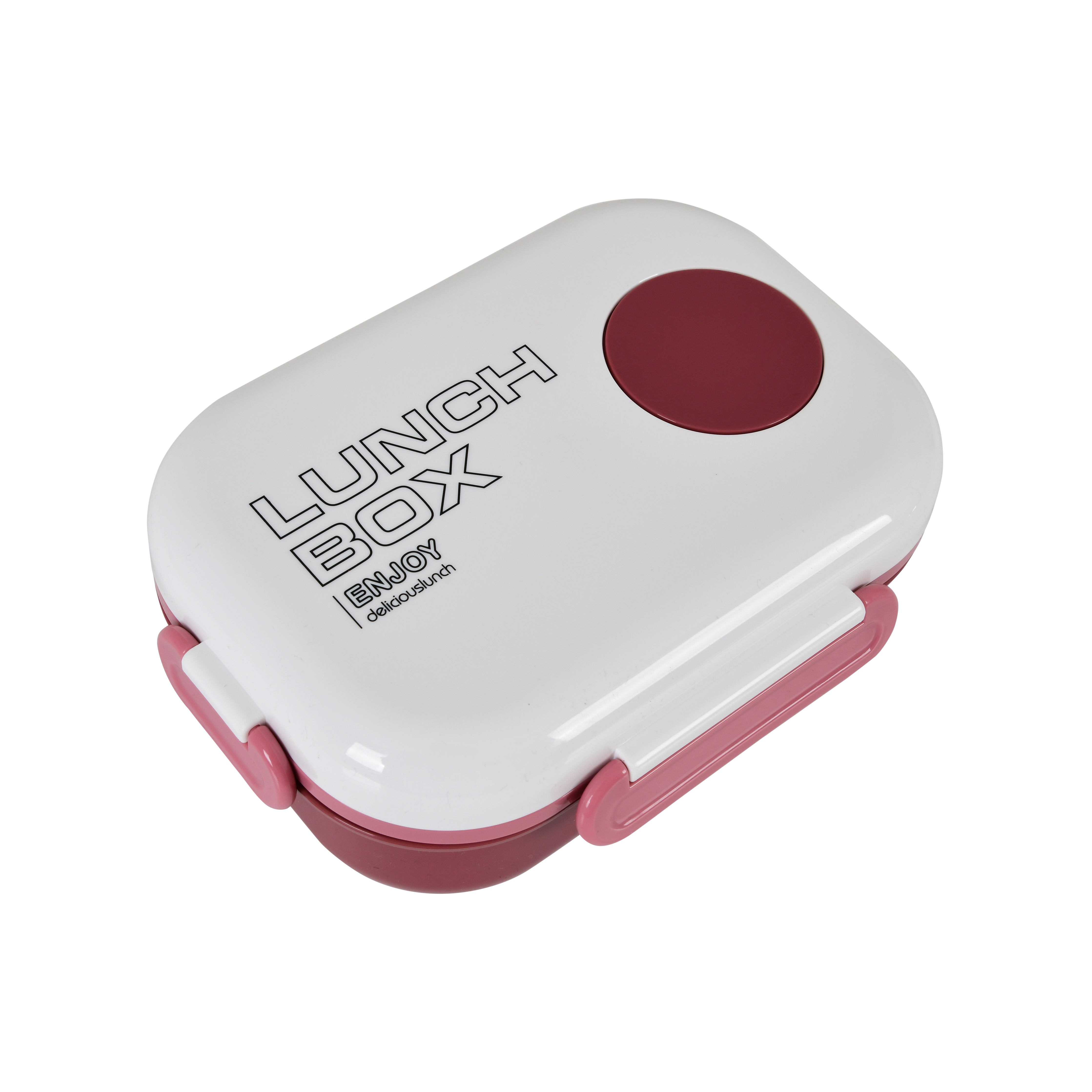 Multi Compartment Silicon Lunch Box BPA Free (White & Red)