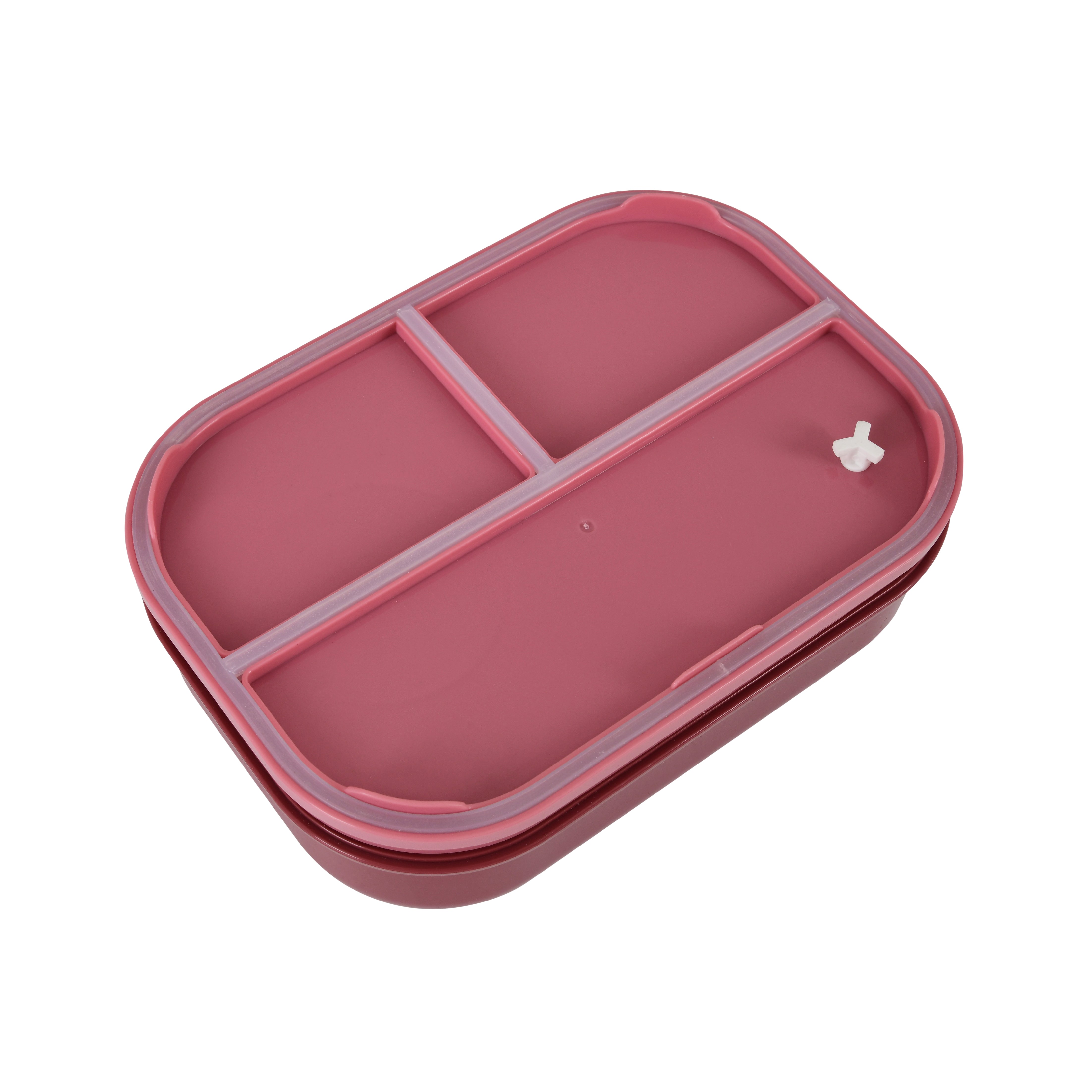 Multi Compartment Silicon Lunch Box BPA Free (White & Red)