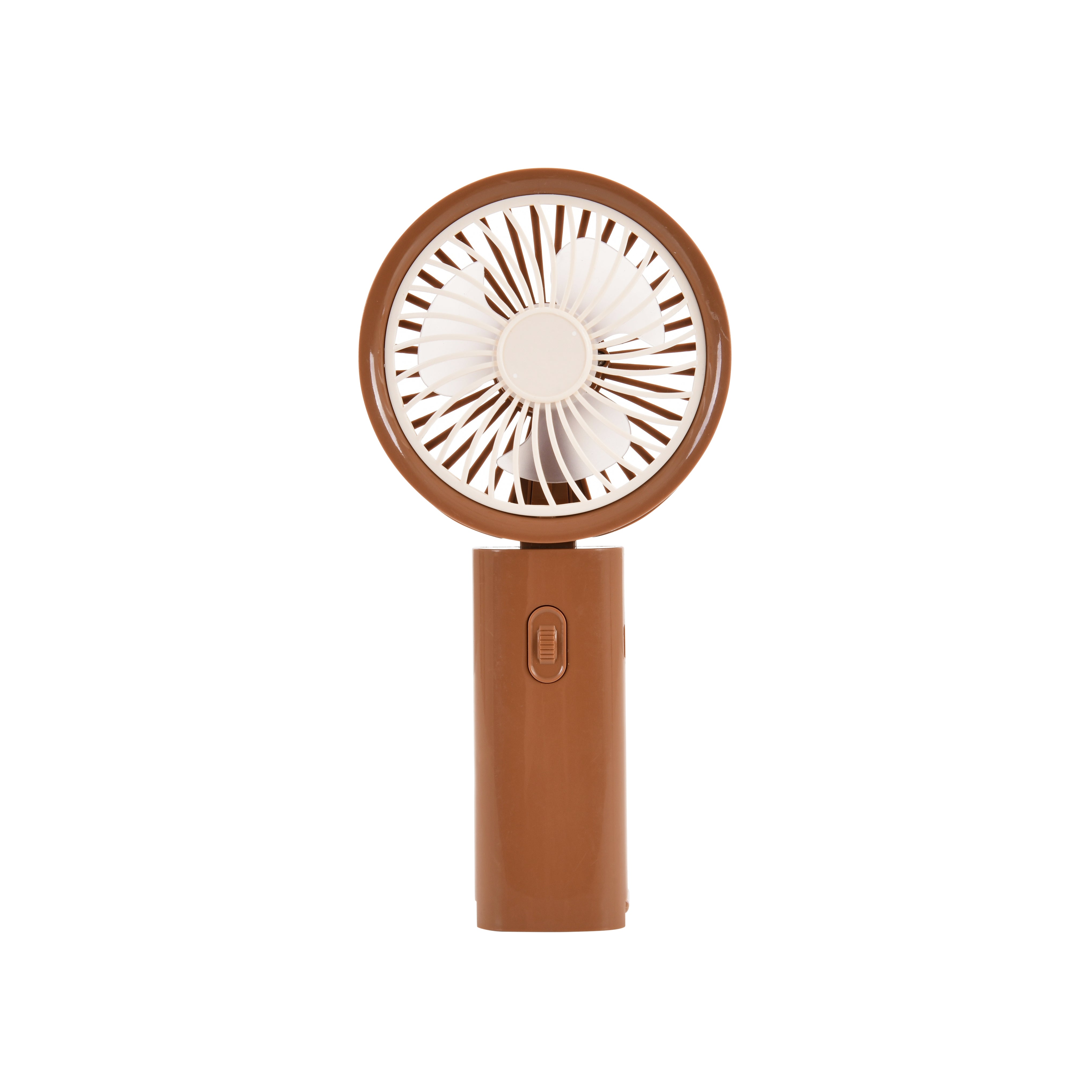 Hand Operated DIY Mini Fans (Brown & Beige)