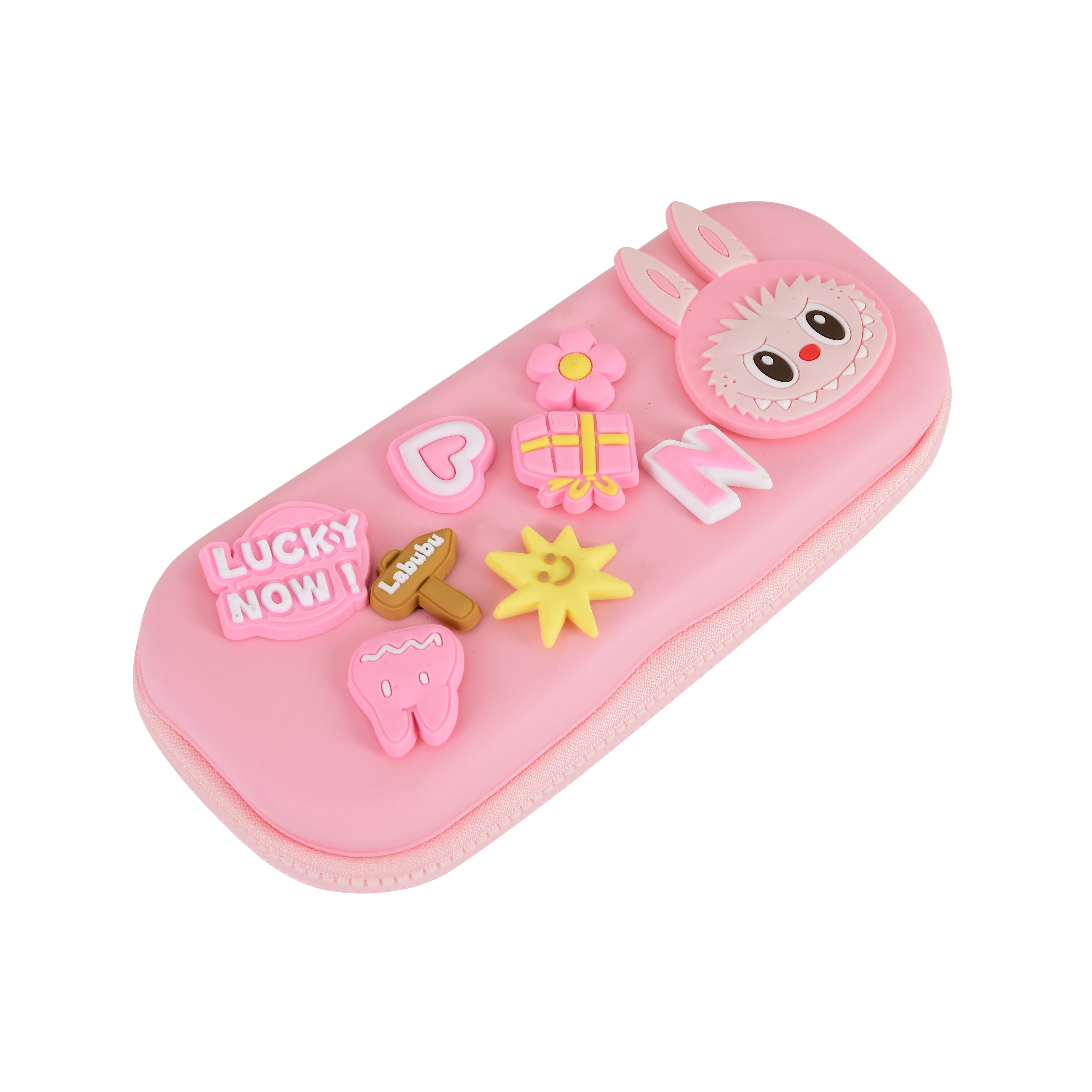 DIY Labubu -Themed Small Pencil Box (Pink)