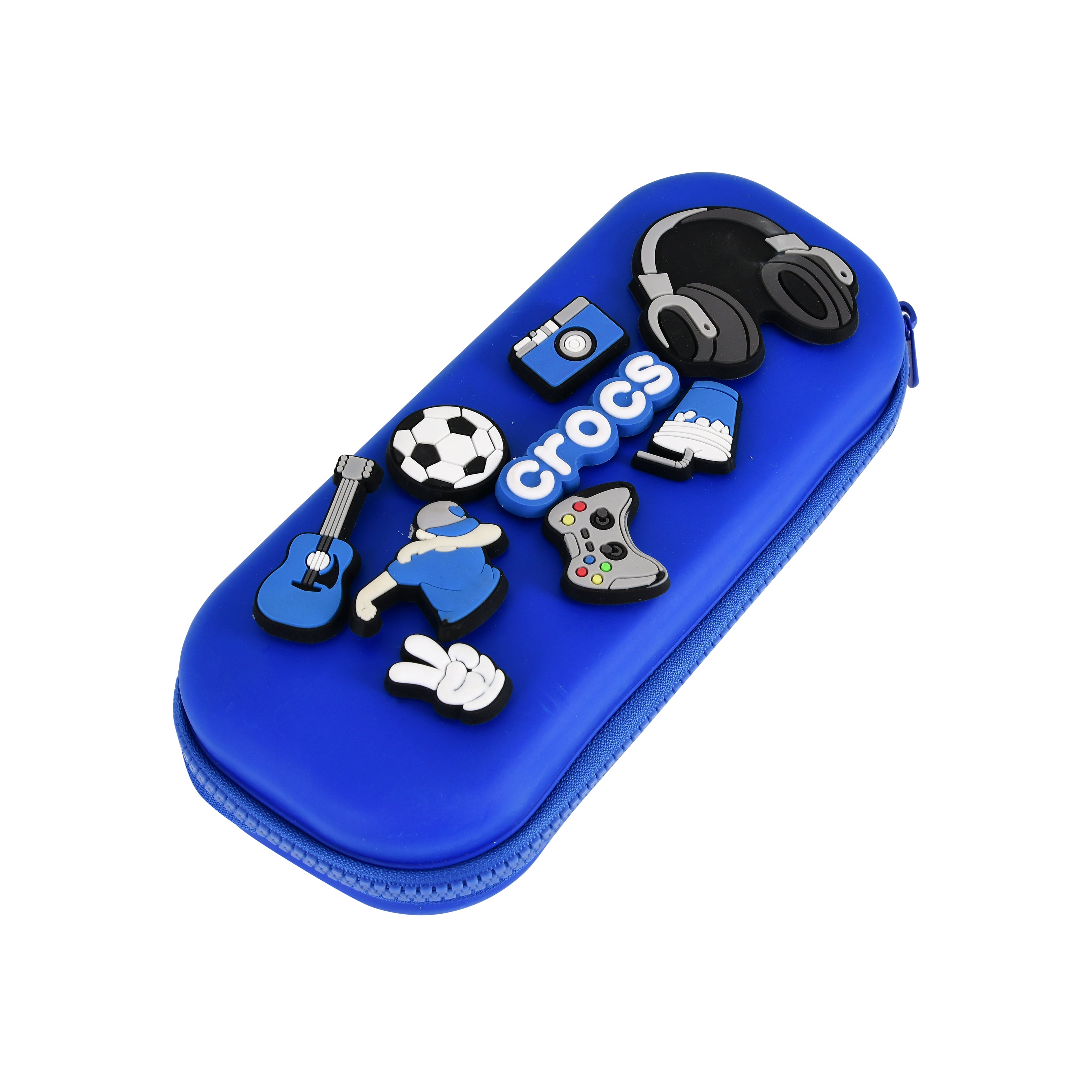 DIY Music & Sports-Themed Pencil Box (Dark Blue)