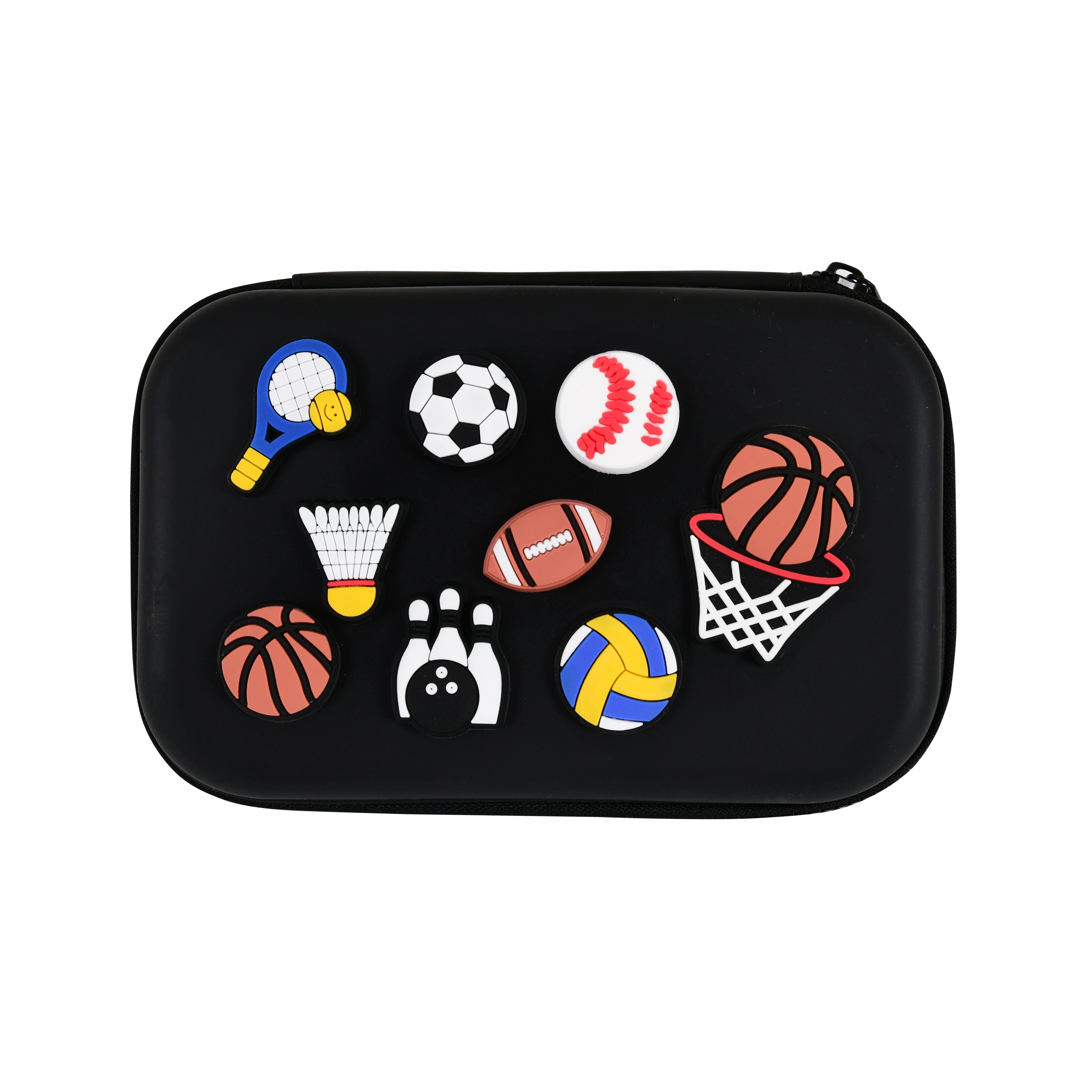 DIY Sports-Themed Pencil Box (Black)