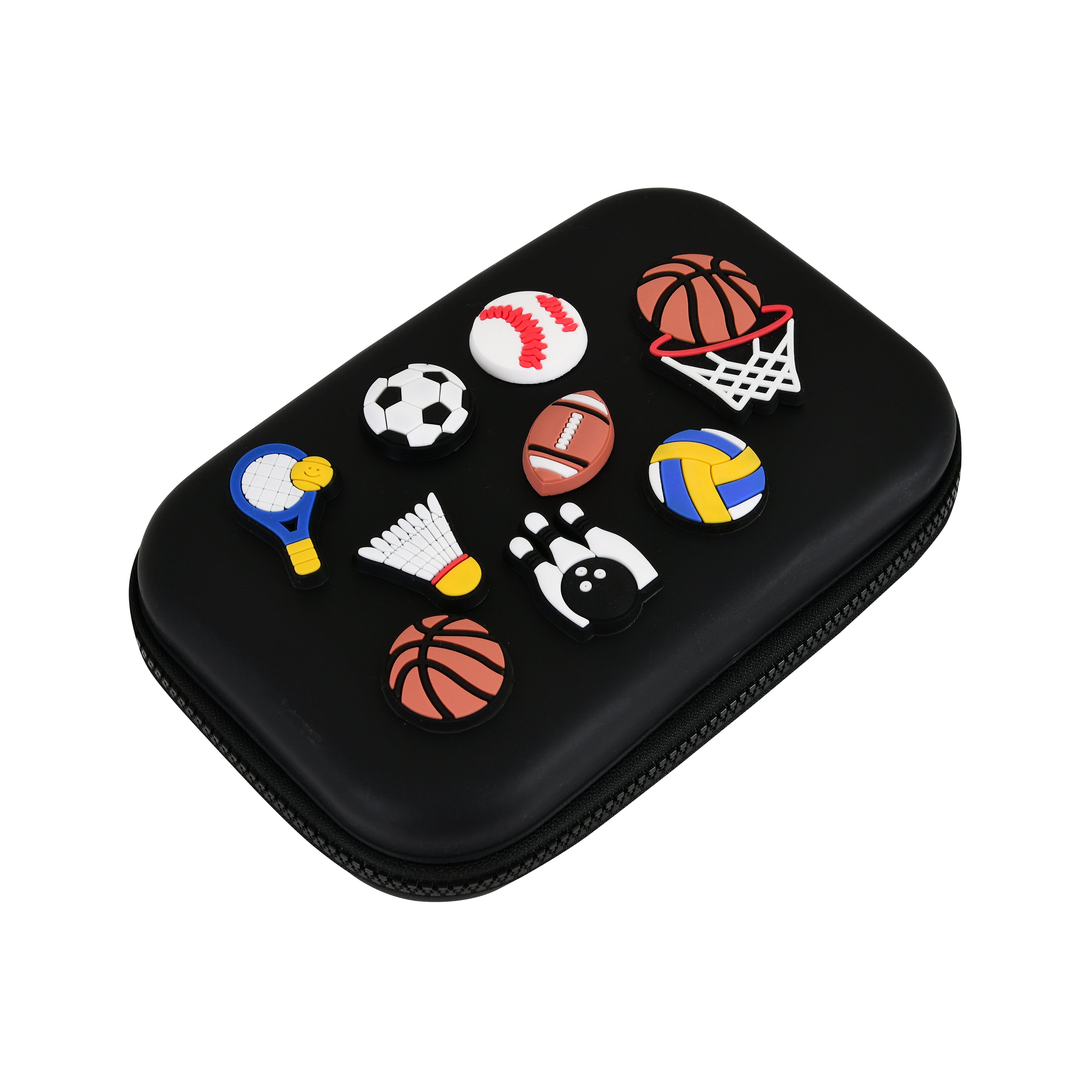 DIY Sports-Themed Pencil Box (Black)