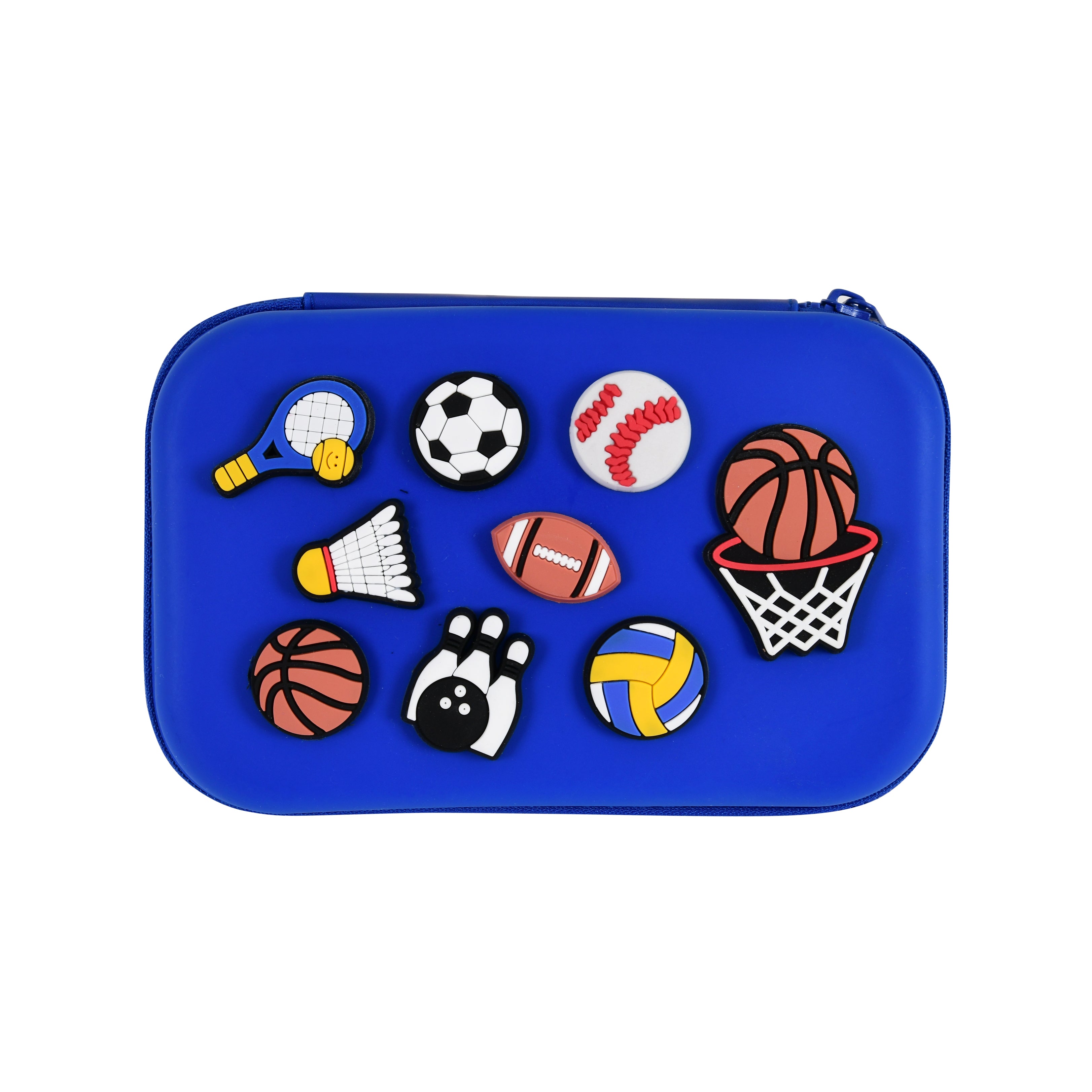 DIY Sports-Themed Pencil Box (Dark Blue)