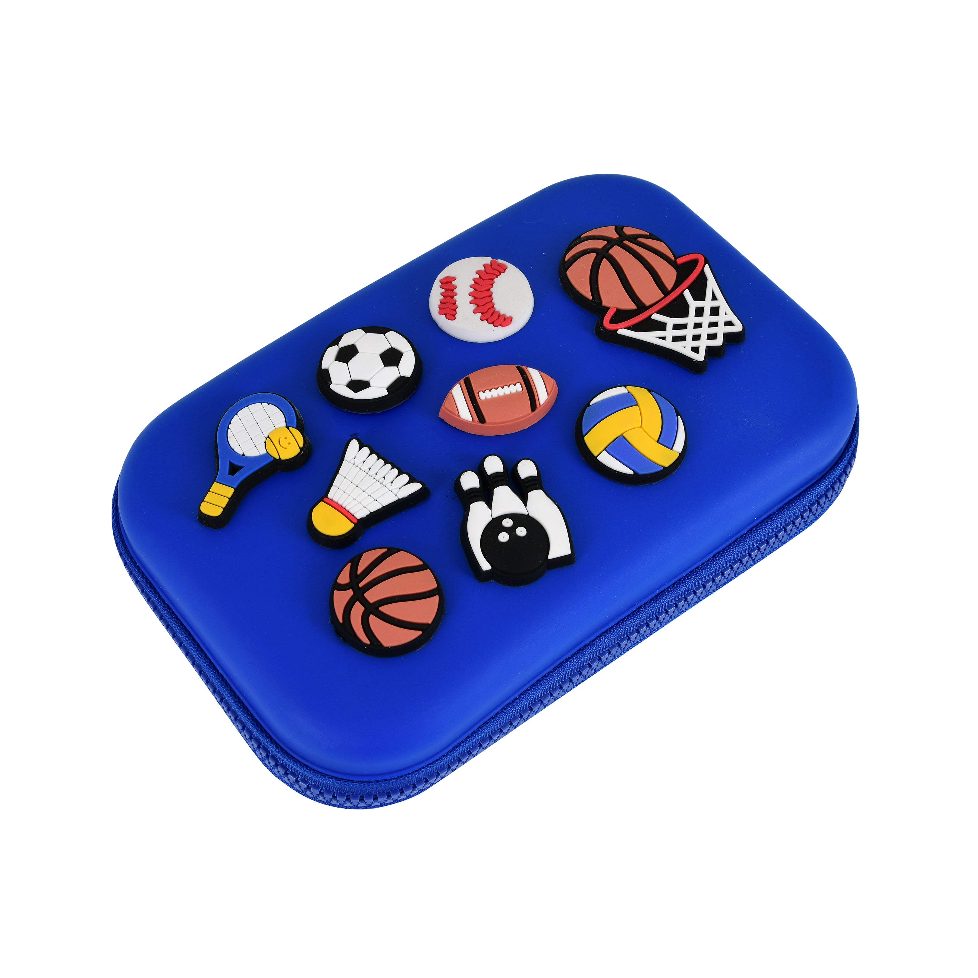 DIY Sports-Themed Pencil Box (Dark Blue)