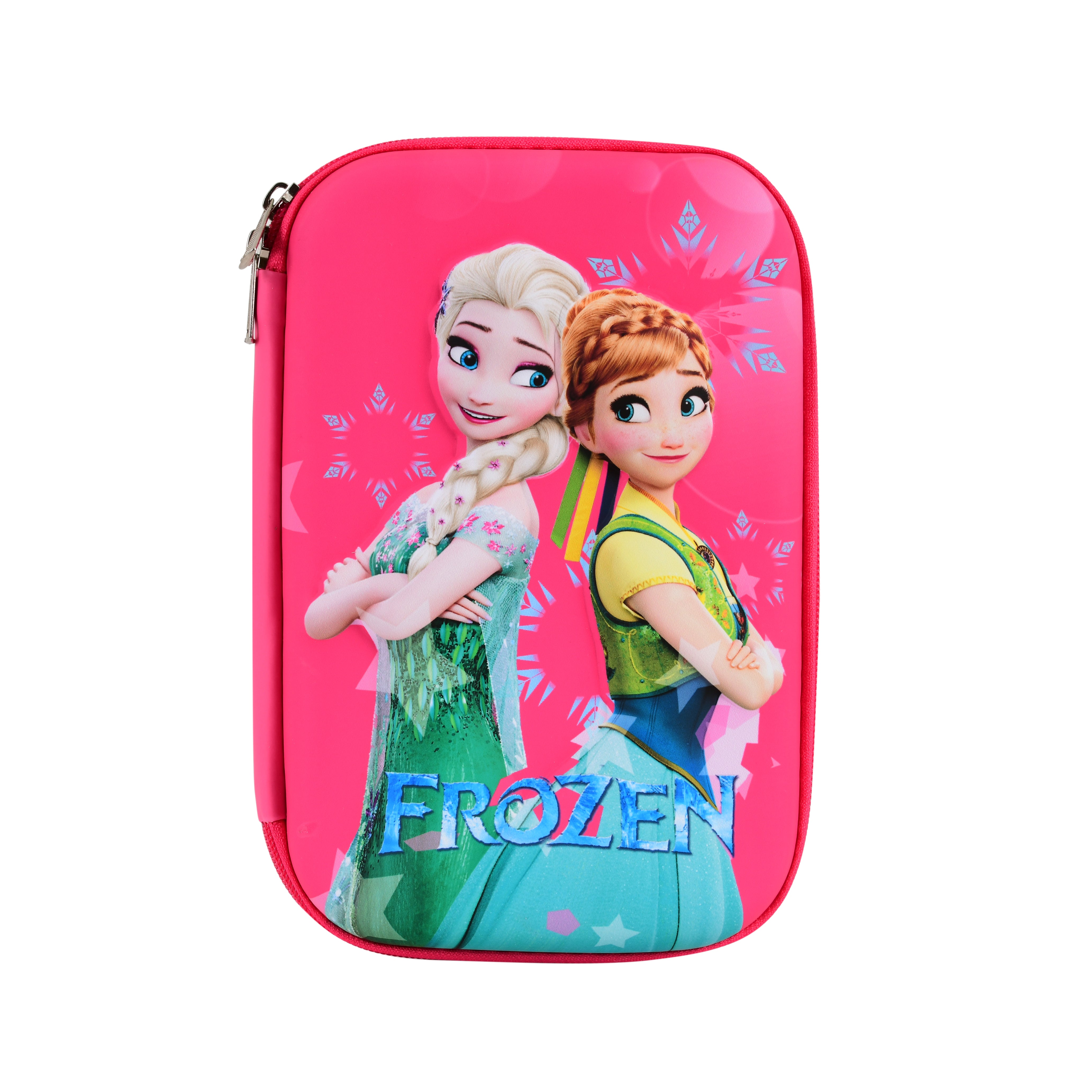 Frozen with this Elsa-Themed Zipper Pencil Case (Hot Pink)