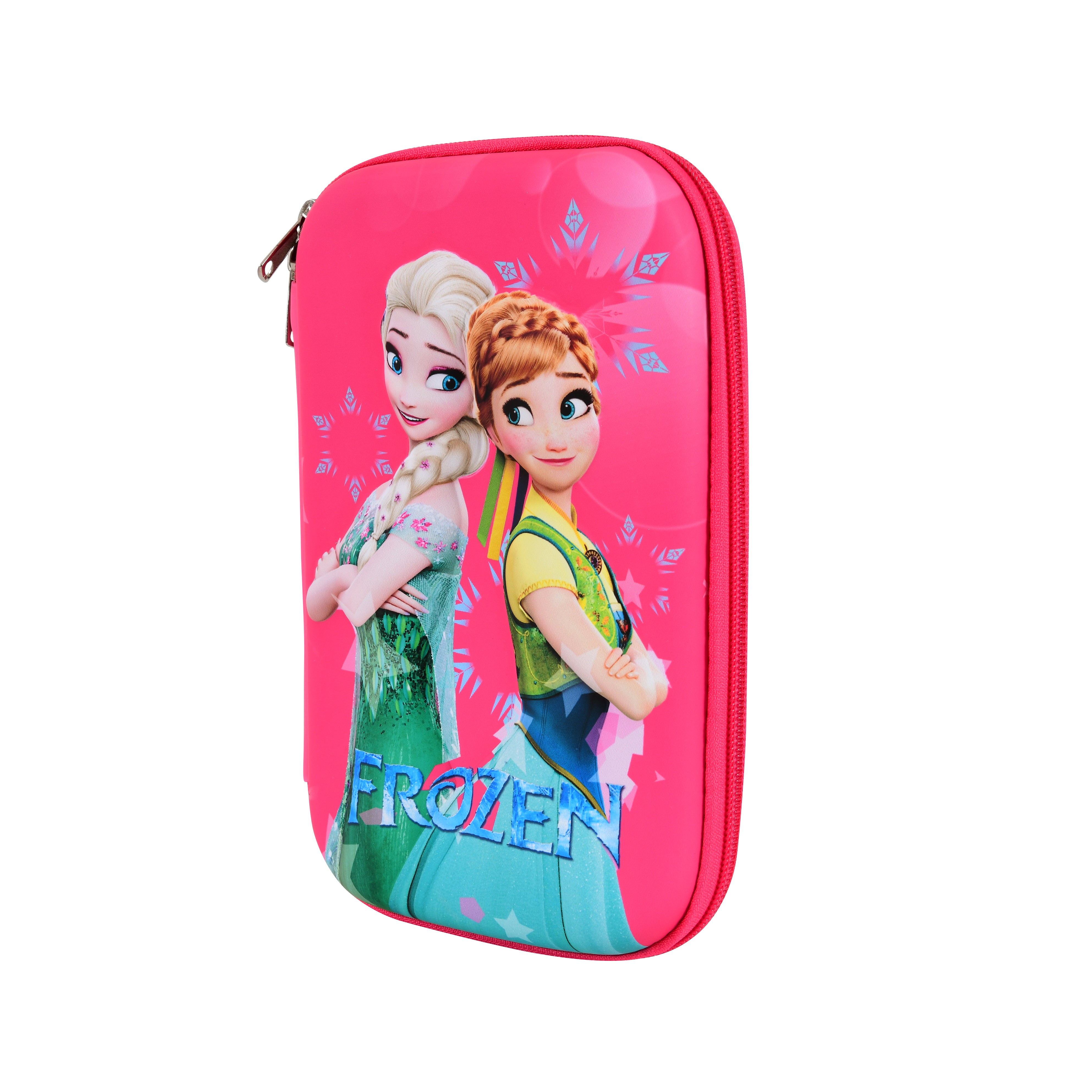 Frozen with this Elsa-Themed Zipper Pencil Case (Hot Pink)