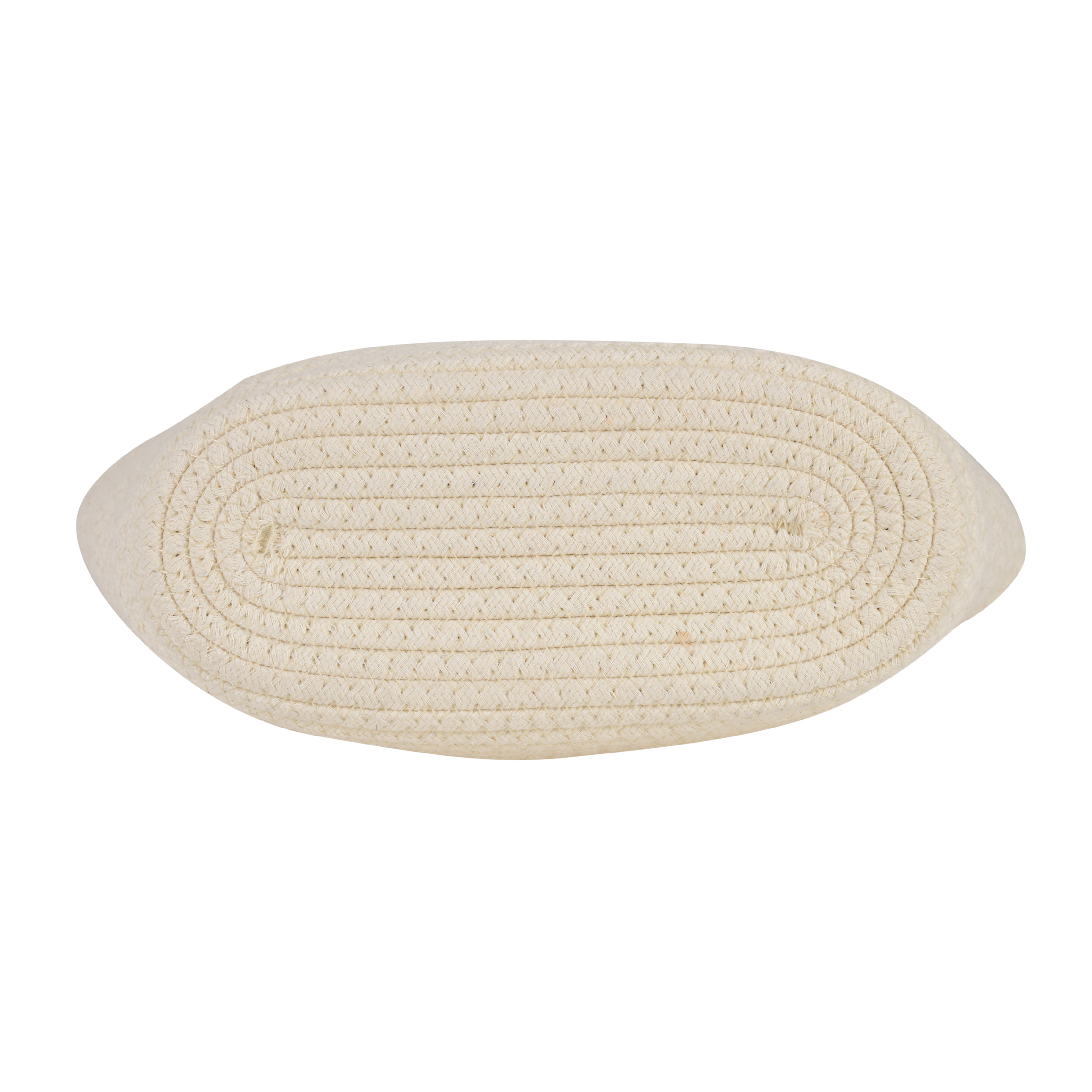 Handcrafted Cotton Woven Tote Bag with Colorful Pom-Poms