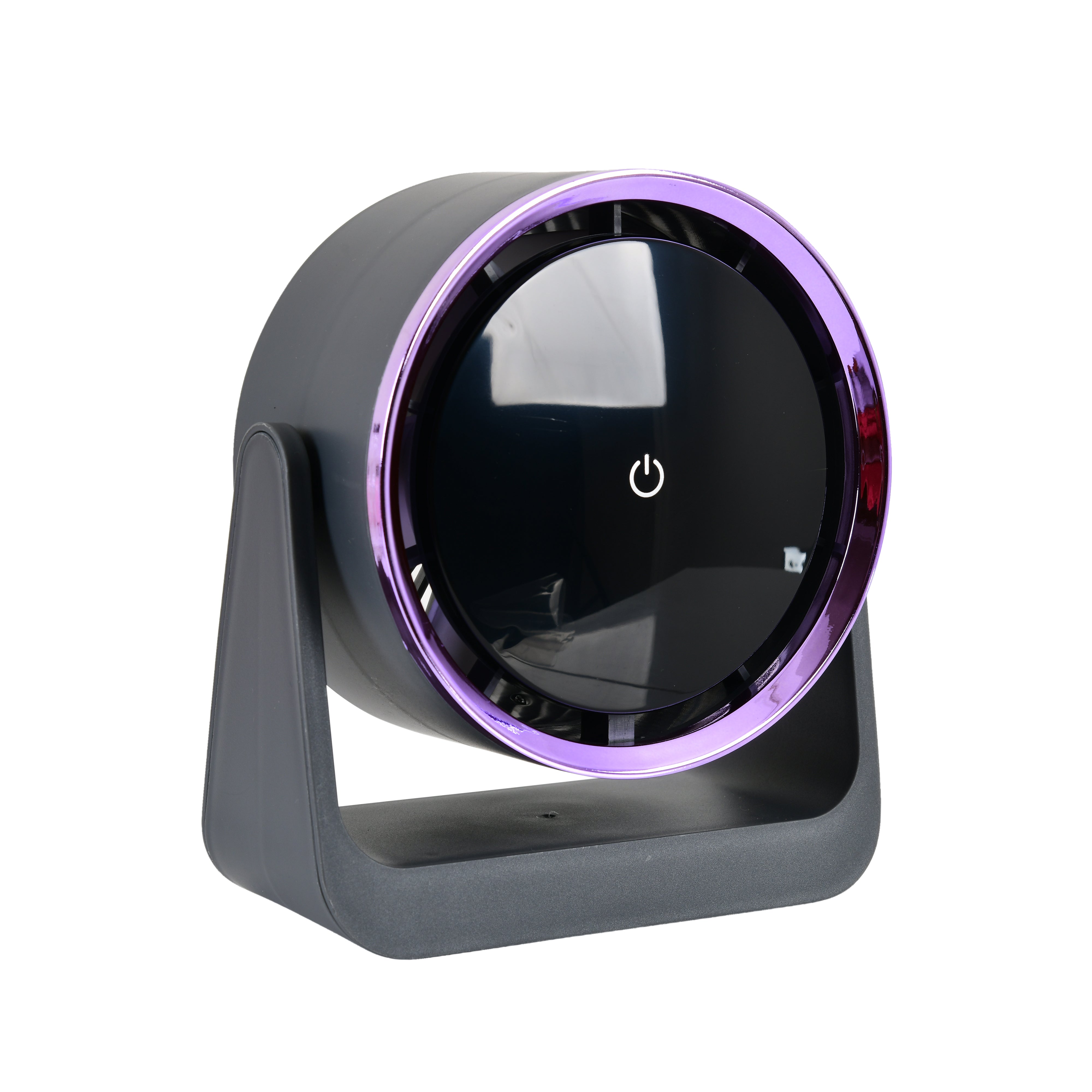 Electric Touch Table Fan (Grey-Black with Purple Ring)