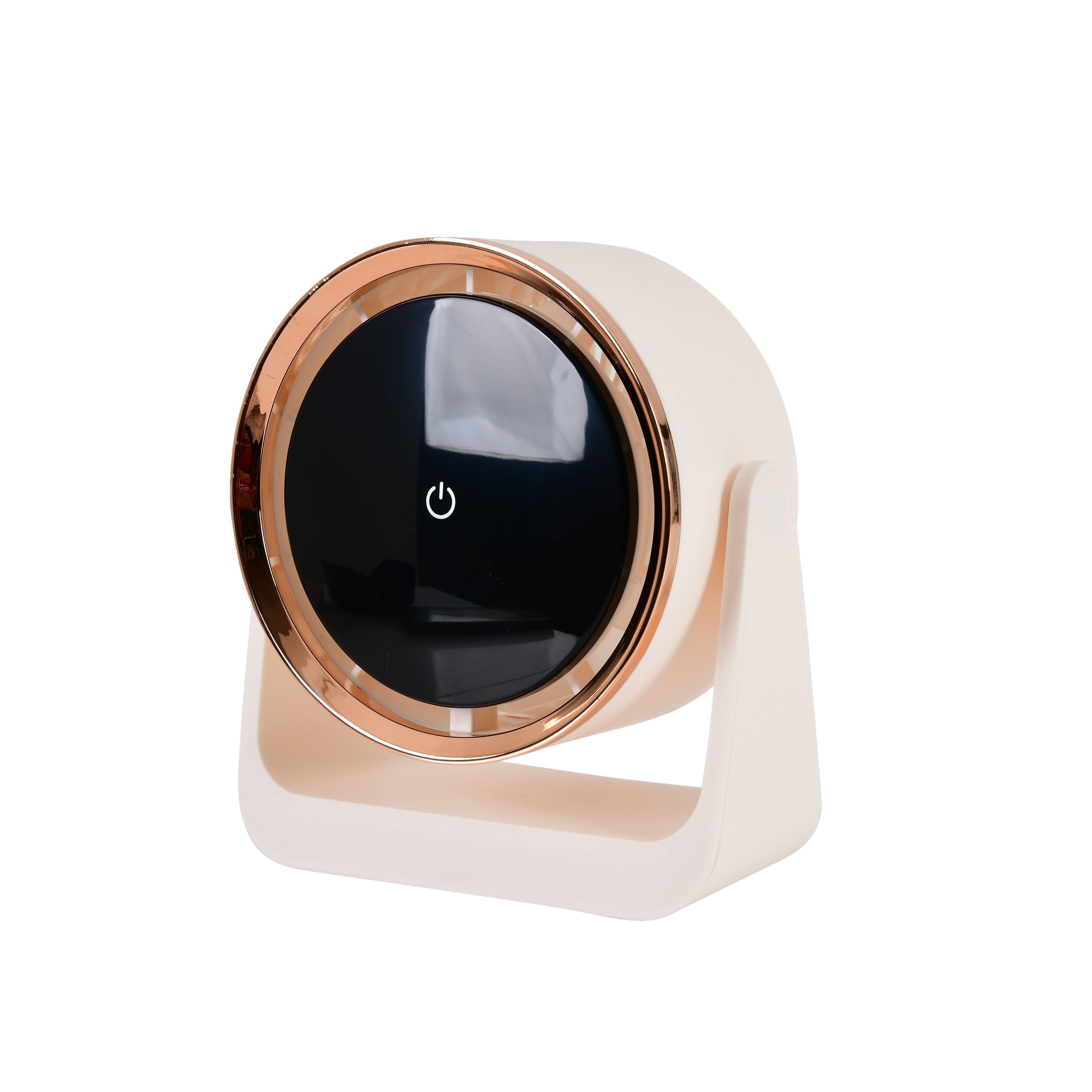 Electric Touch Table Fan (White body with Rose Gold bezel)