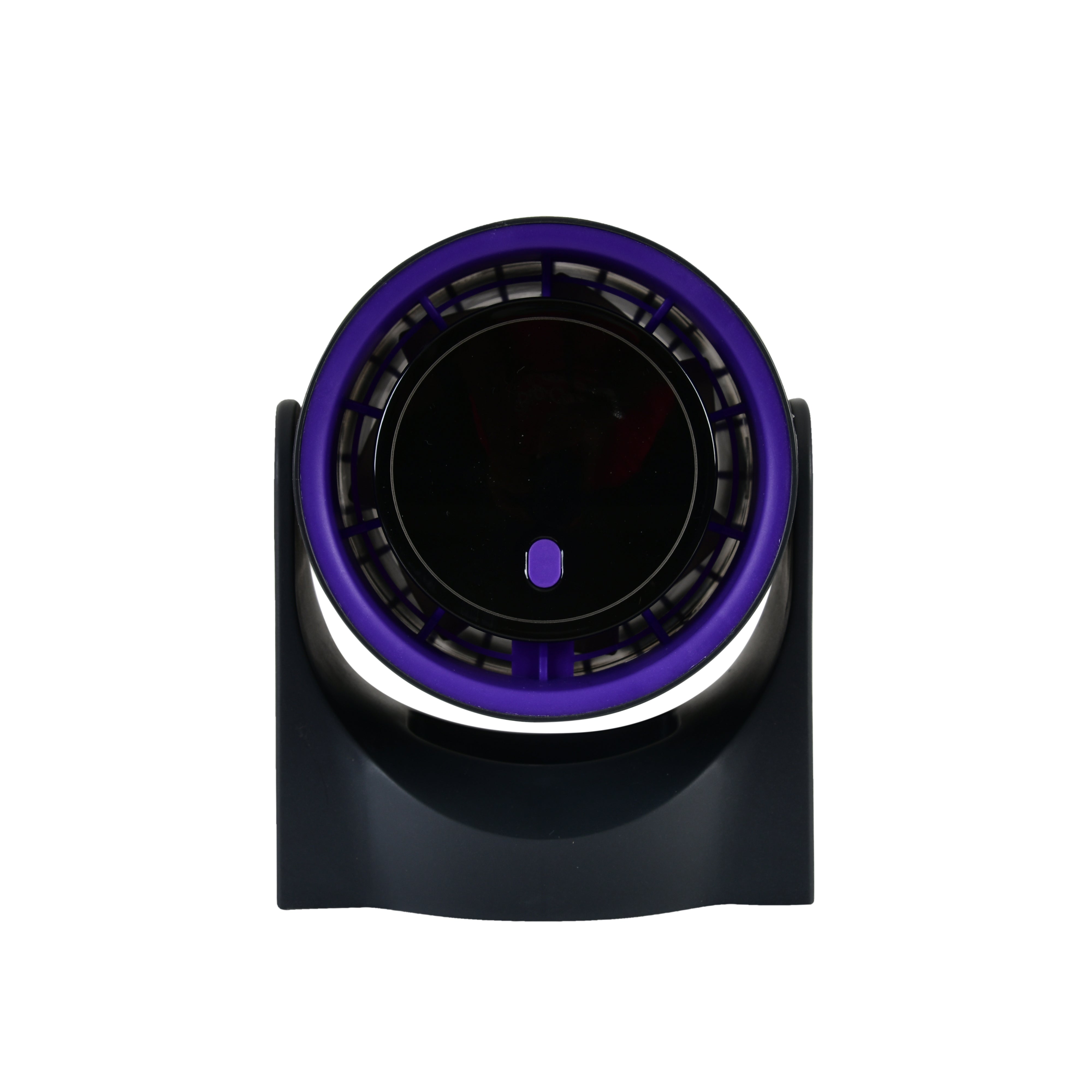 Electric Table Fan Charcoal Grey with Purple ring