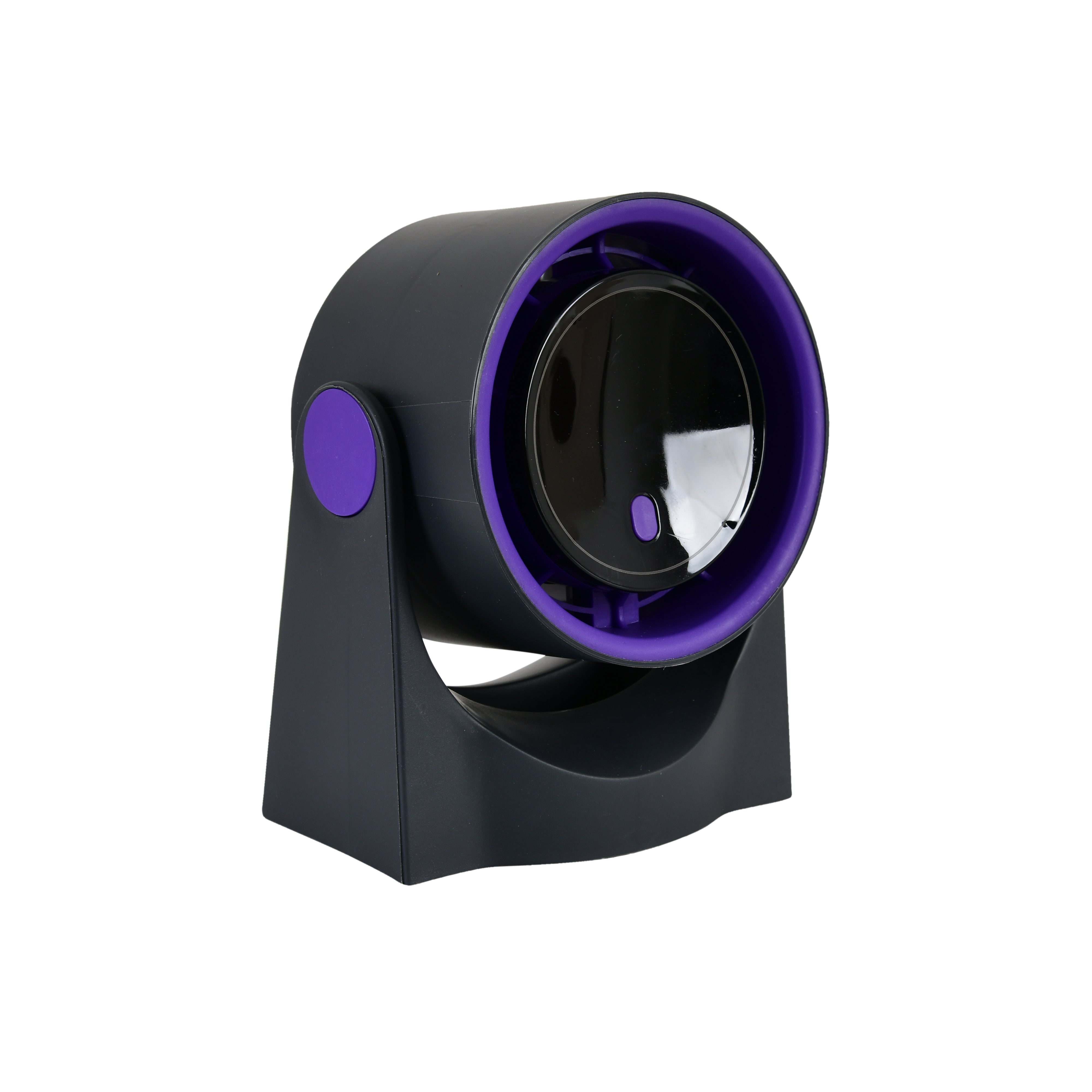 Electric Table Fan Charcoal Grey with Purple ring