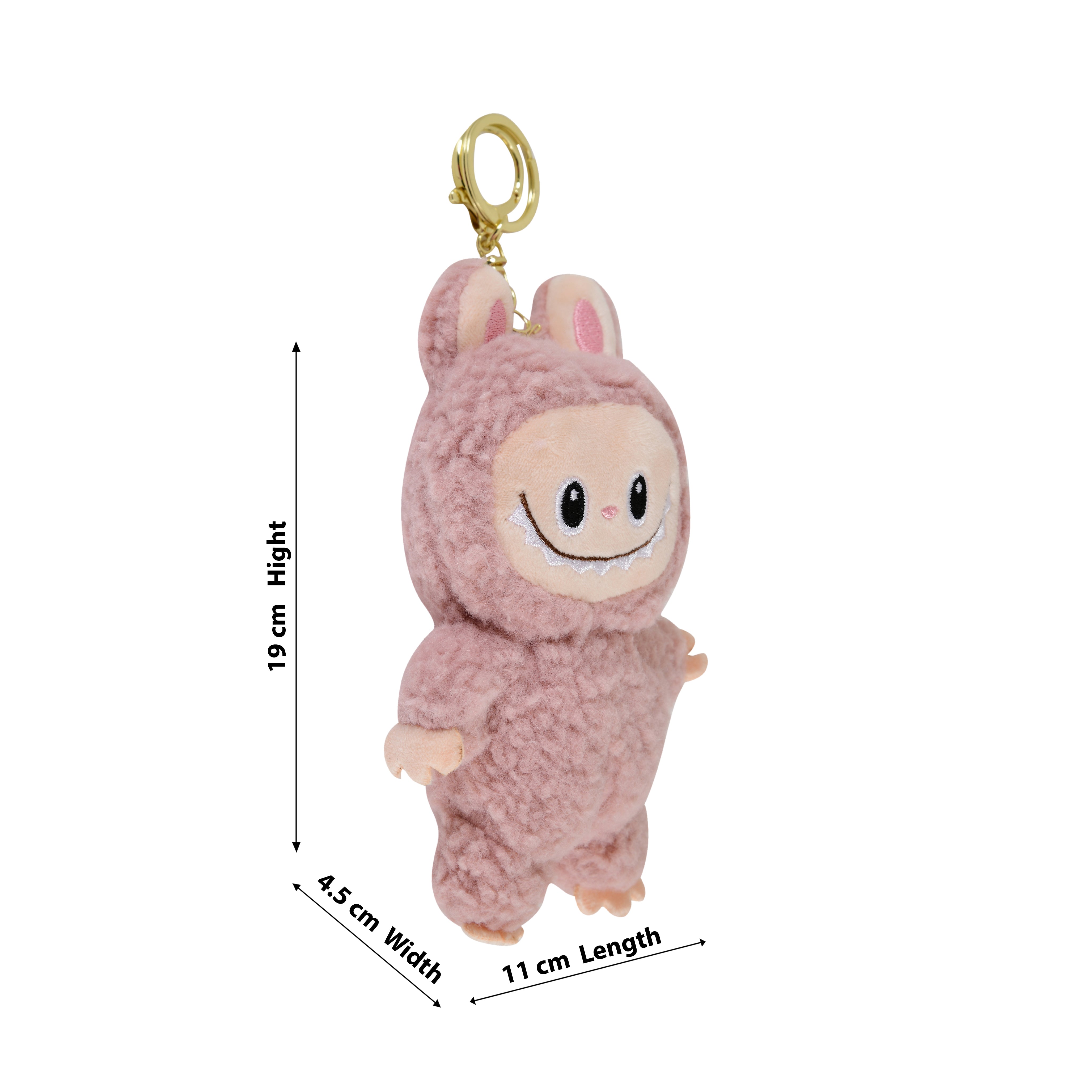 Labubu Teddy Keychain (Pink)