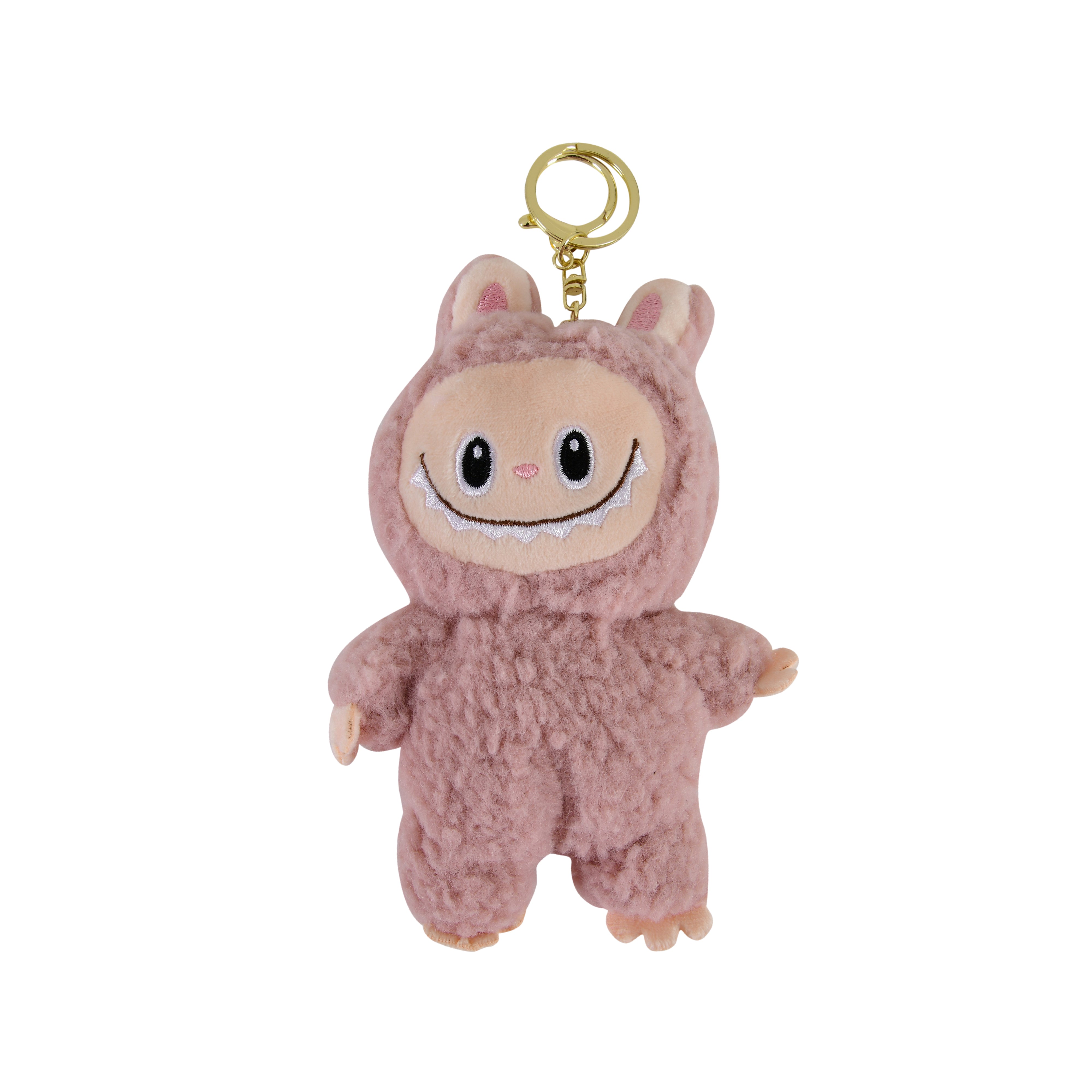 Labubu Teddy Keychain (Pink)