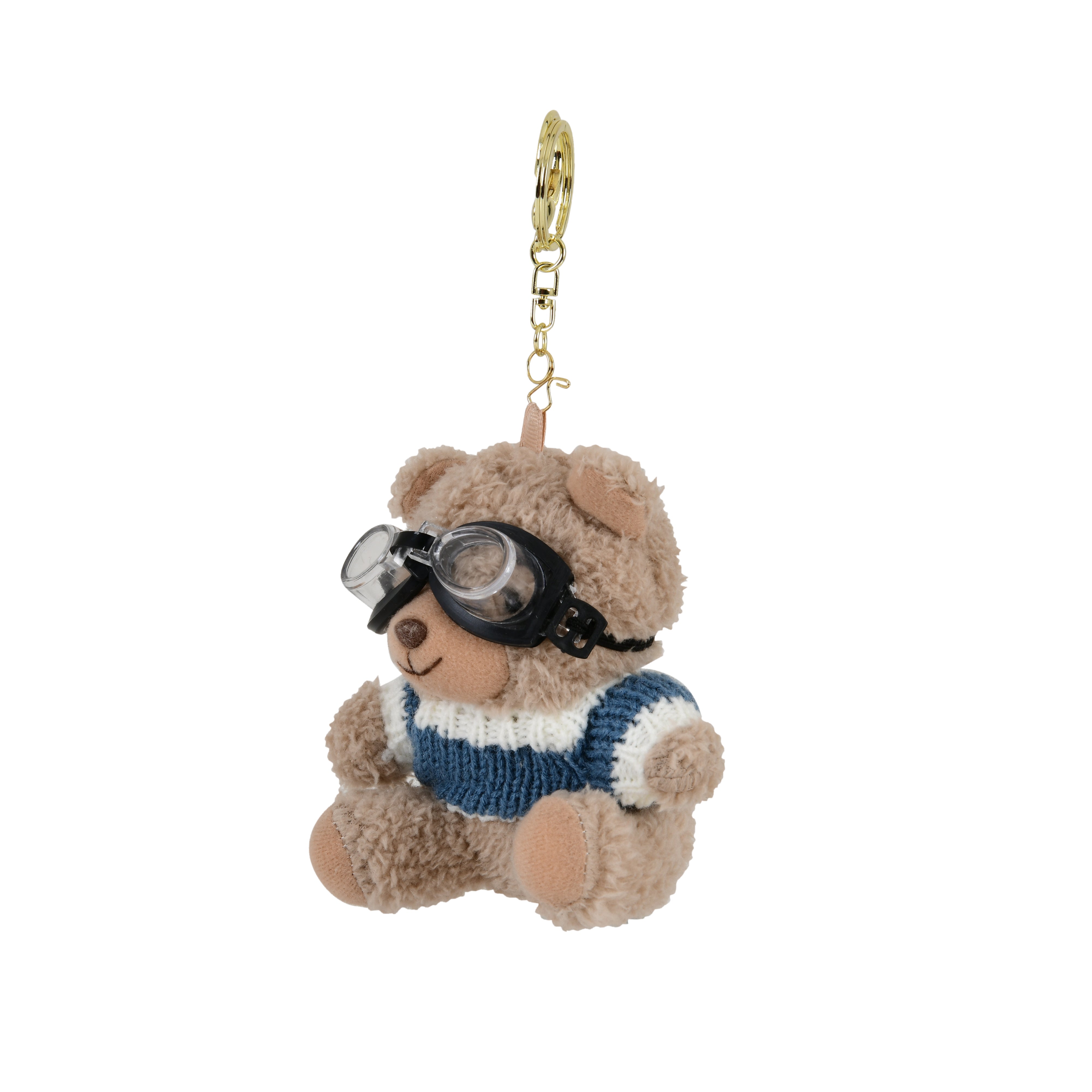 Sunglasses Teddy Keychain (Light Blue)