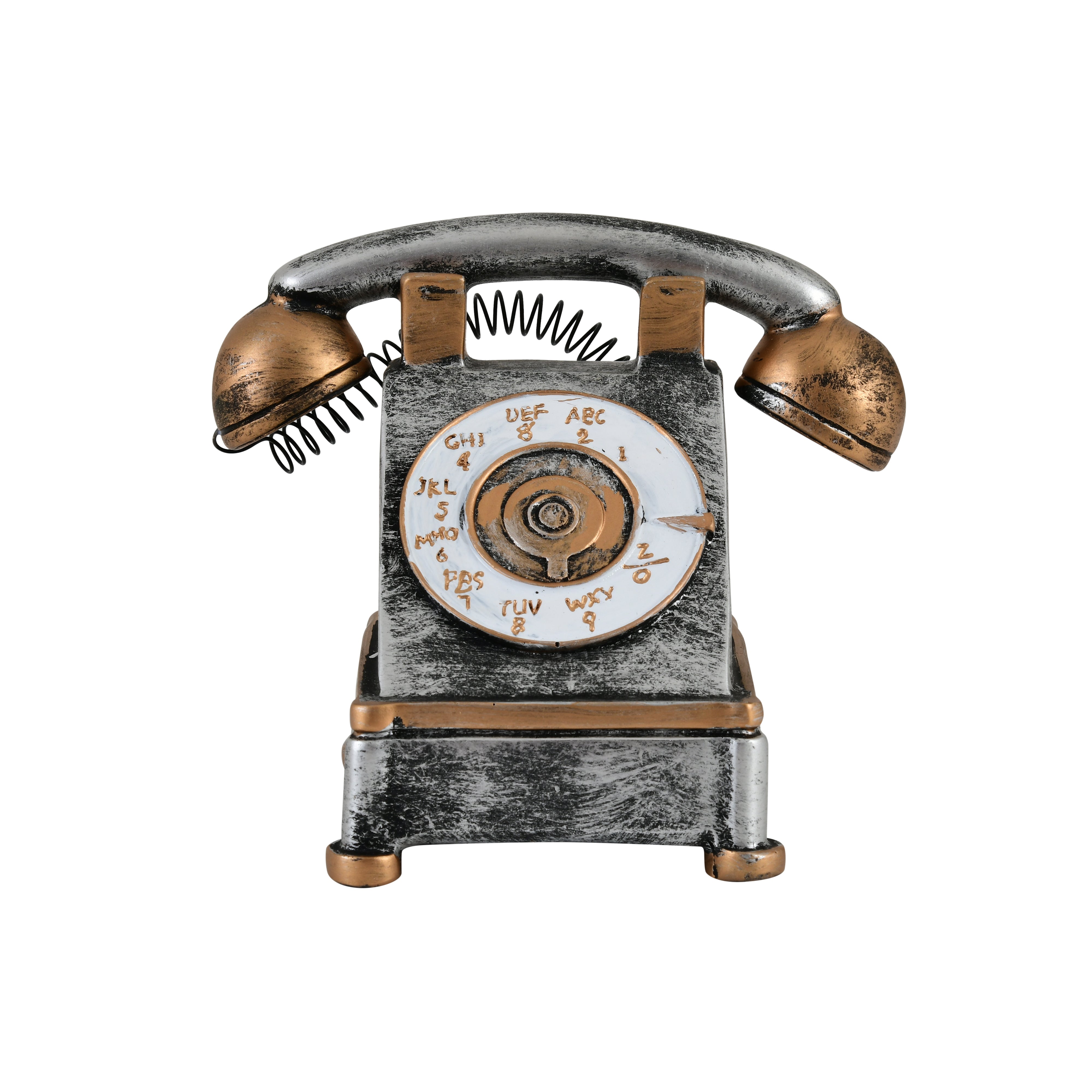 Vintage Telephone Figurine – Polyresin Decorative Showpiece
