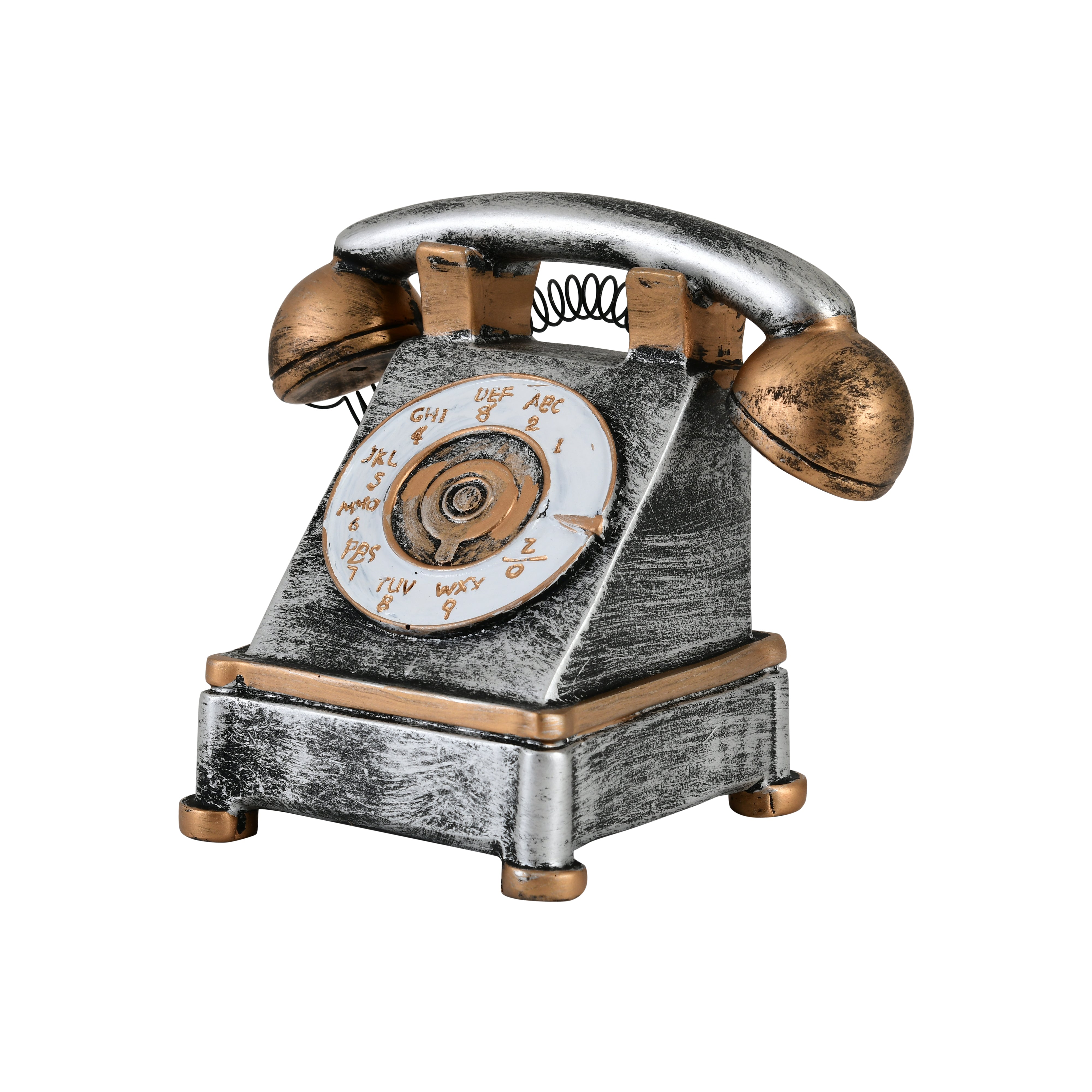 Vintage Telephone Figurine – Polyresin Decorative Showpiece