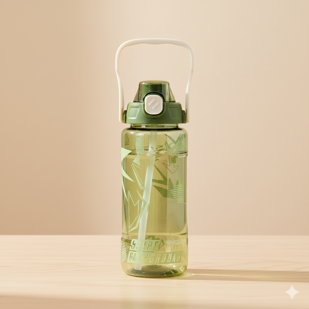 BPA Free plastic bottle- 600ml (Green)