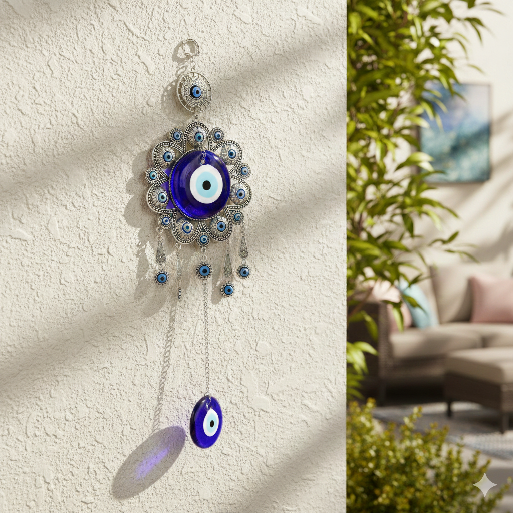 Evil Eye Hanging with Dangling Ornaments