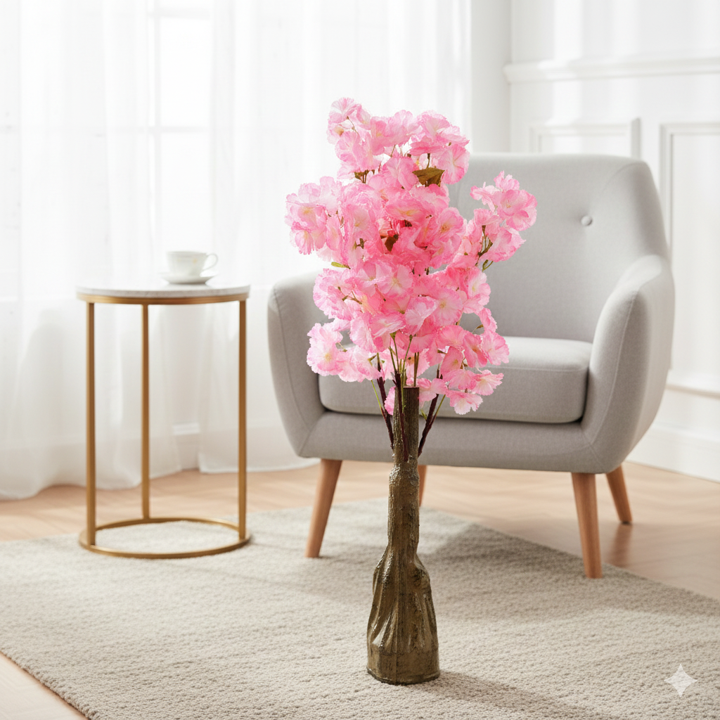 Artificial Planter-Cherry Blossom Pink