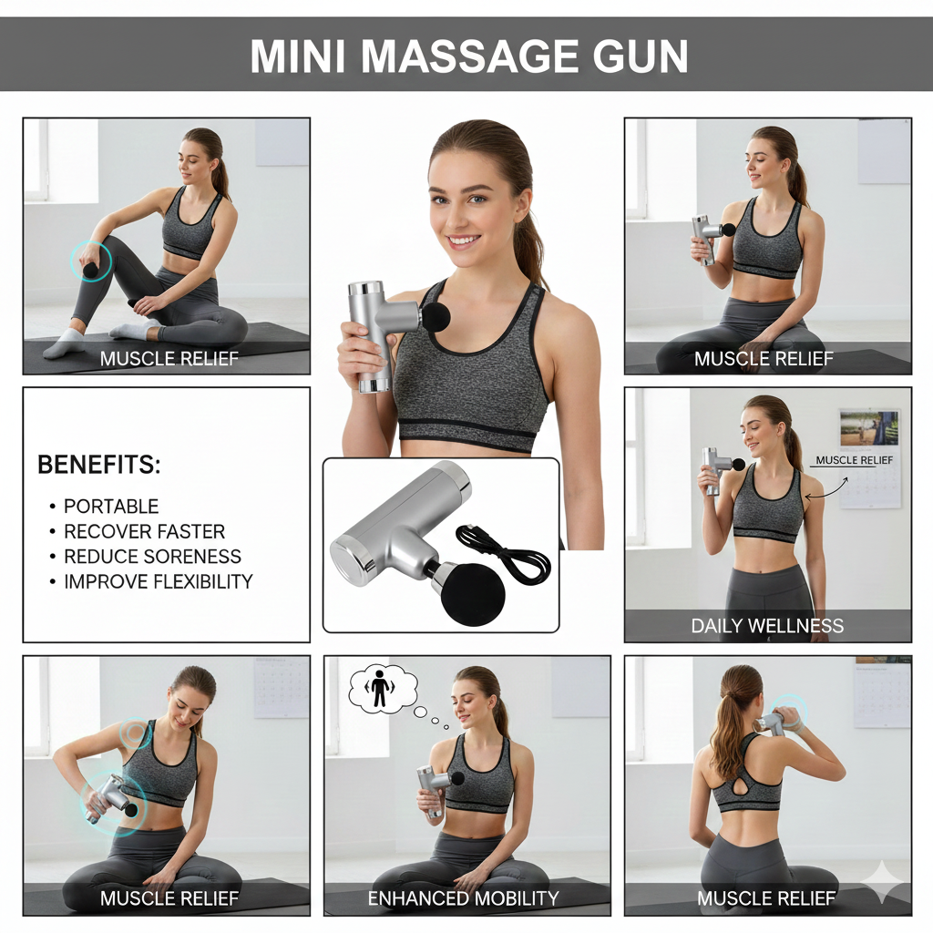 Mini Impact Massager KH-550 (Grey)