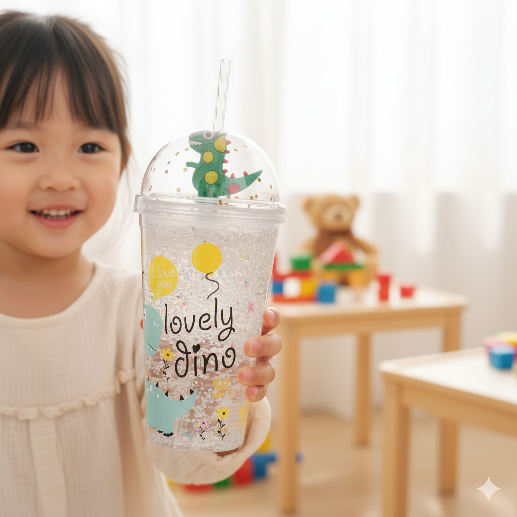 Crocodile Dark Green Water Bottle- 400ml