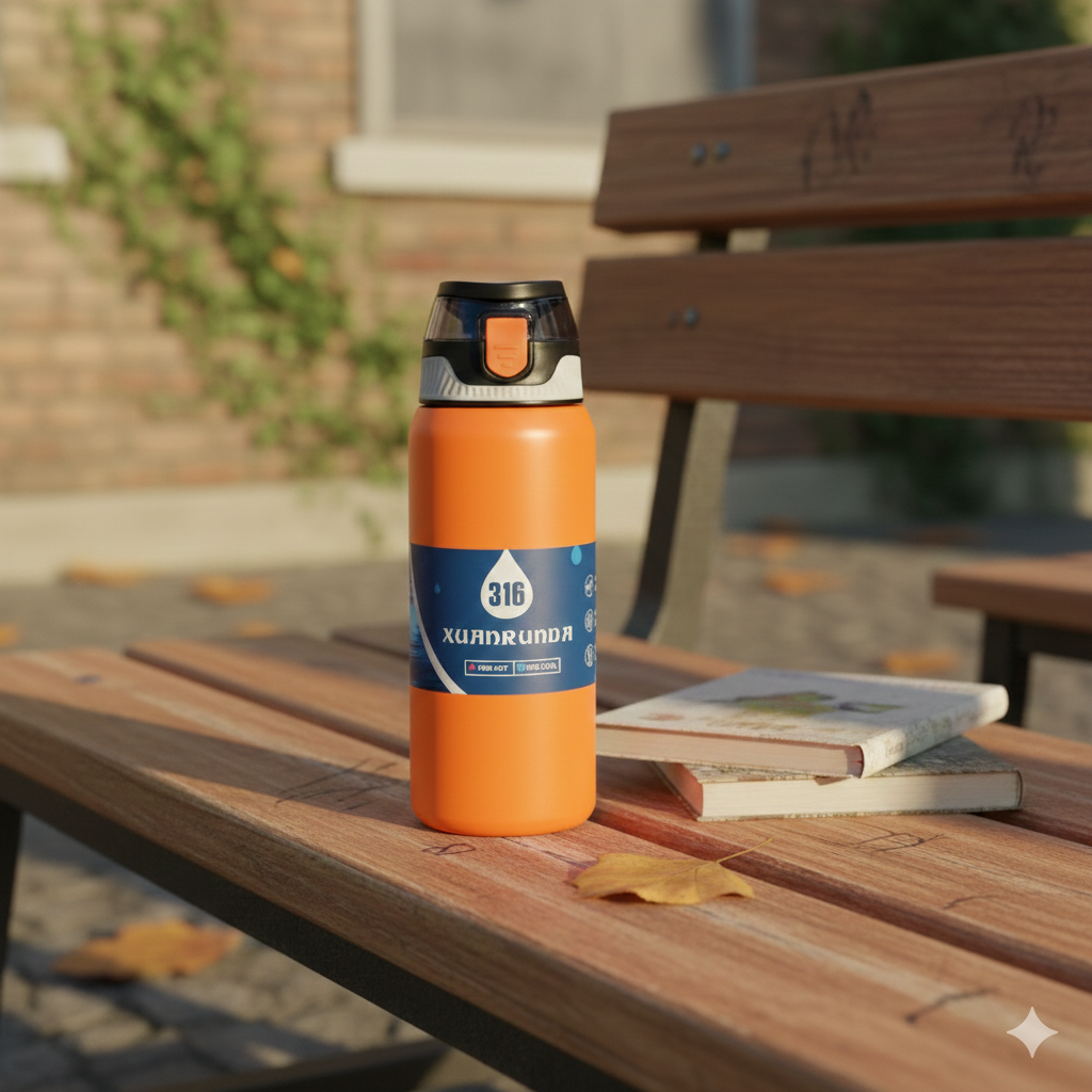 Insulated Sipper Bottle – 850ml (Orange)