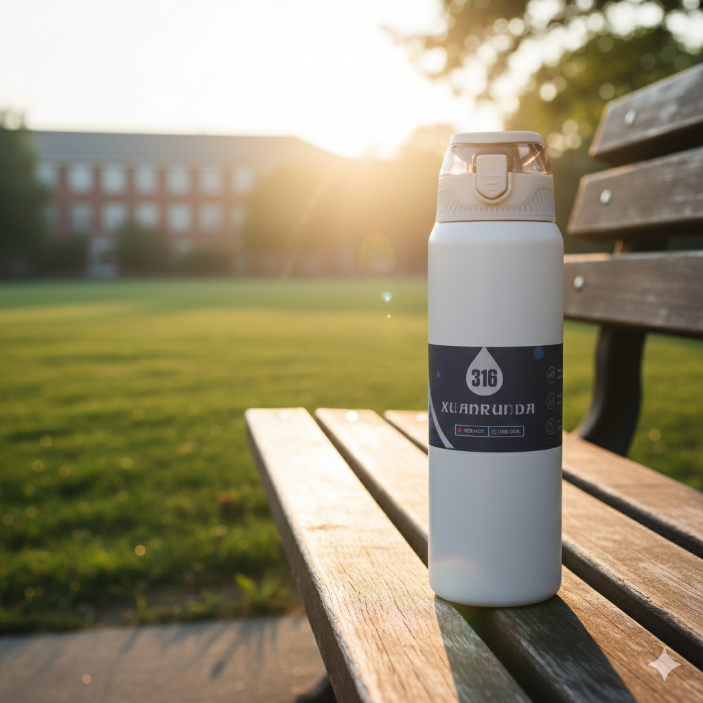 Insulated Sipper Bottle – 1L (White)