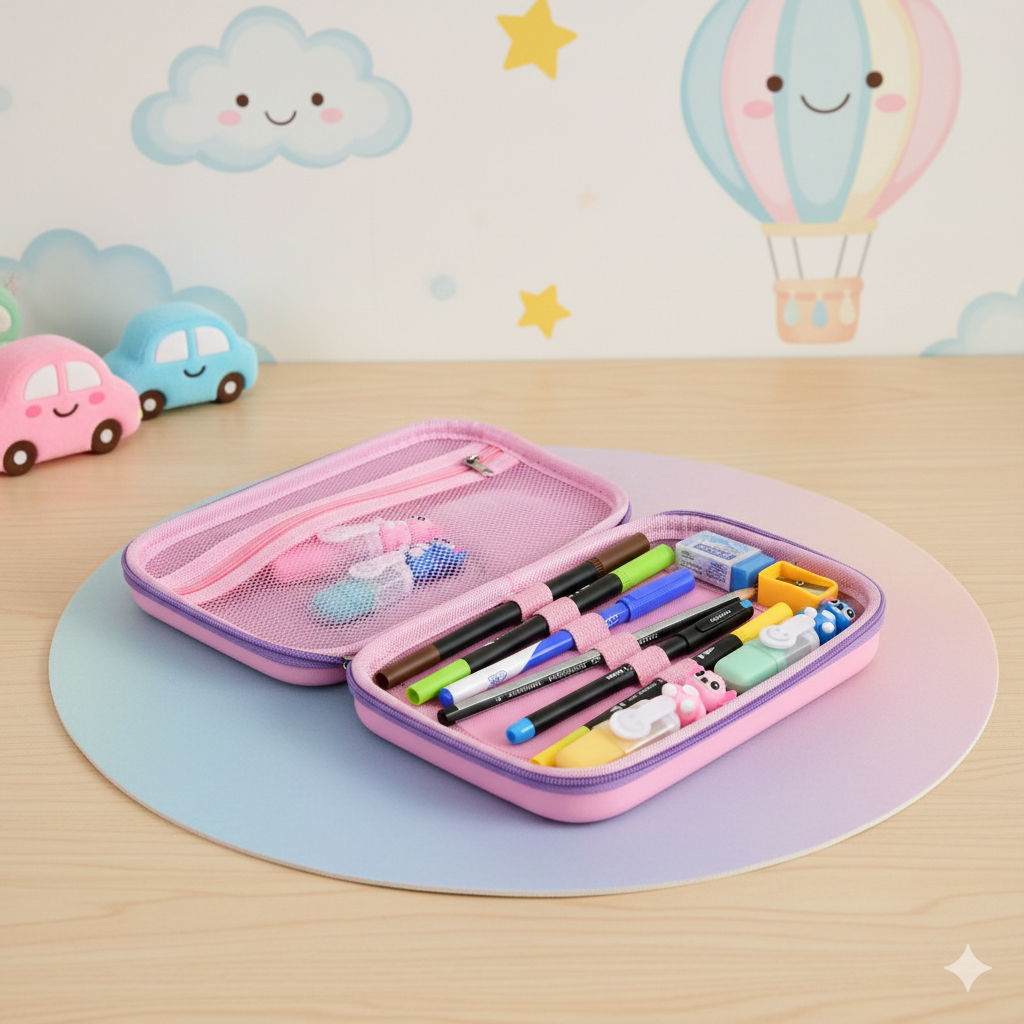 Frozen with this Elsa-Themed Zipper Pencil Case- Pink