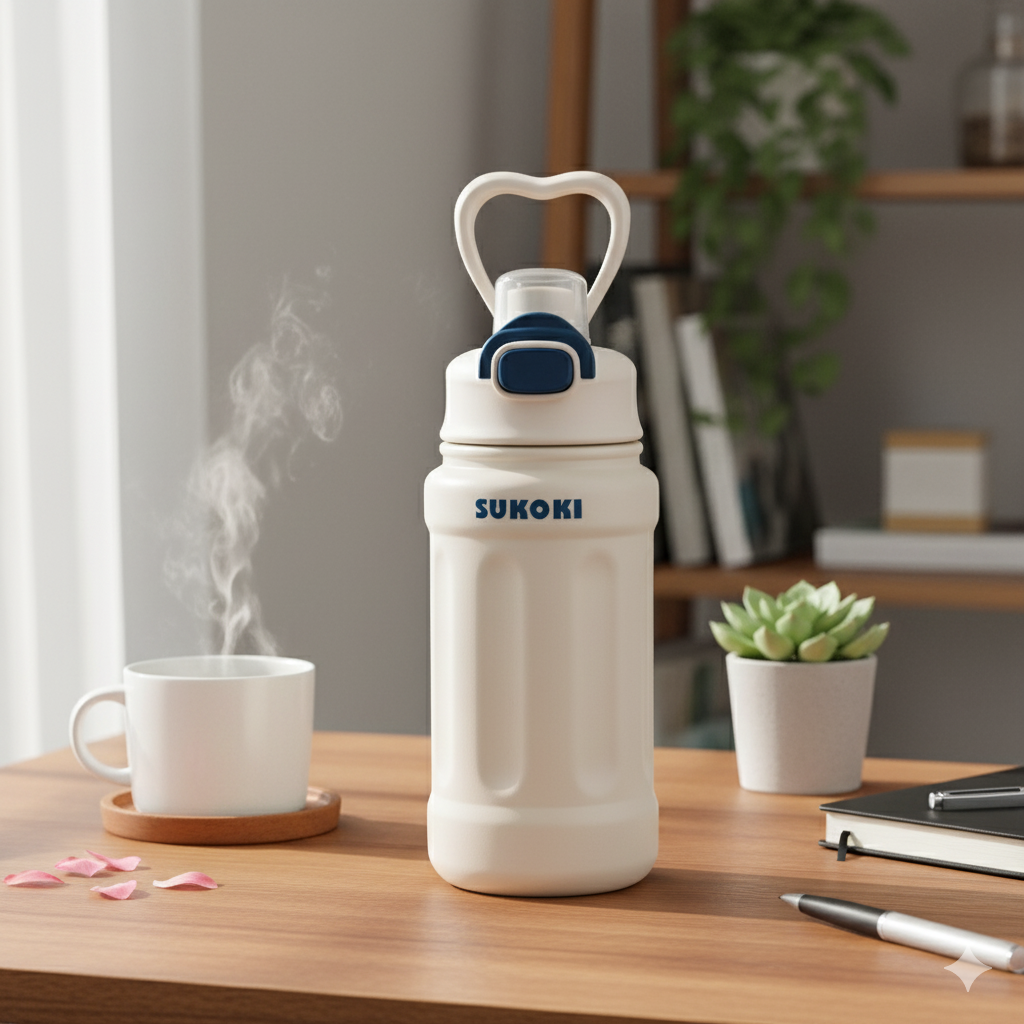 Water Bottle - 800 ml (White)