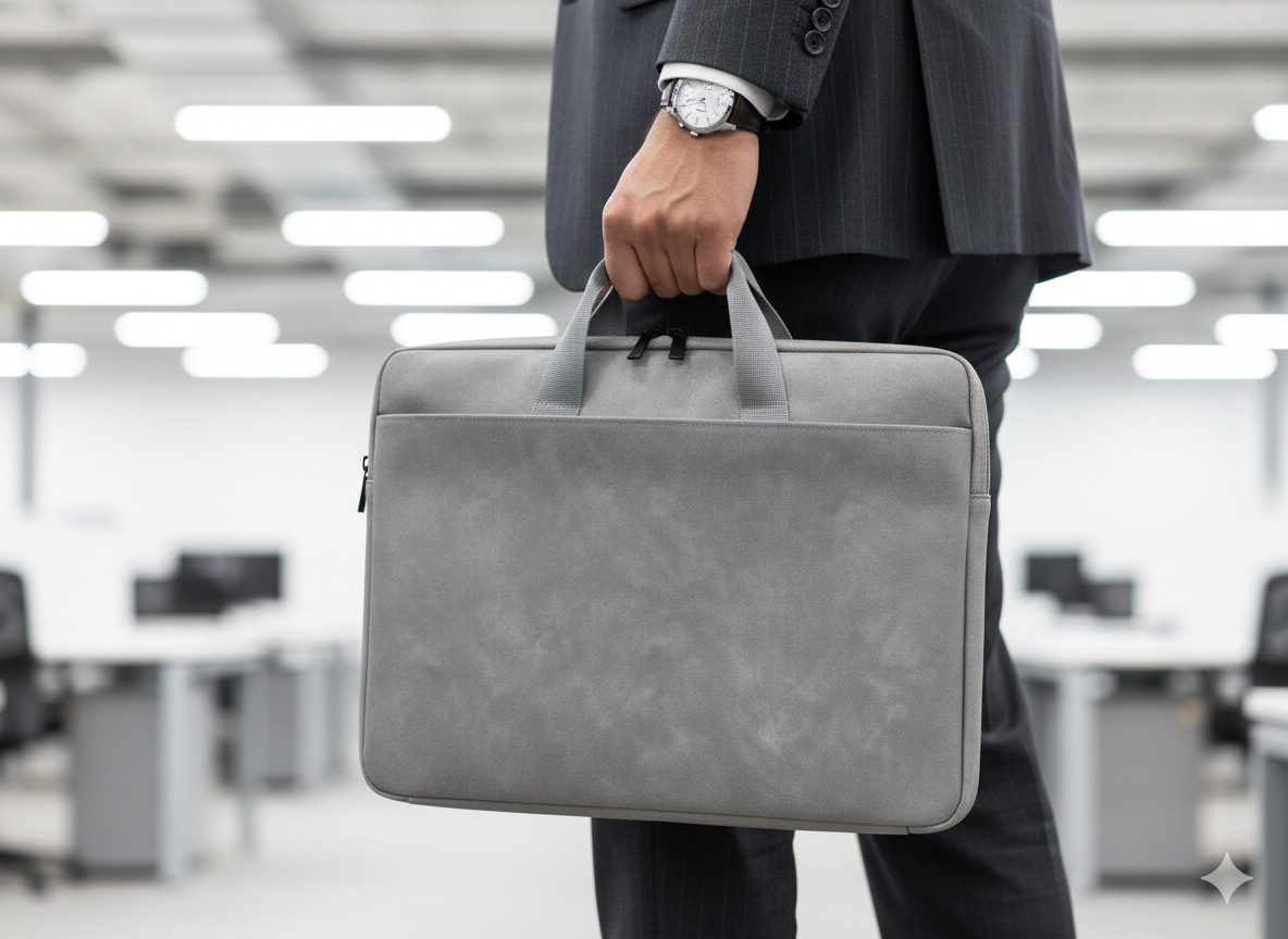 Classic Laptop Bag – Smoke Light Grey