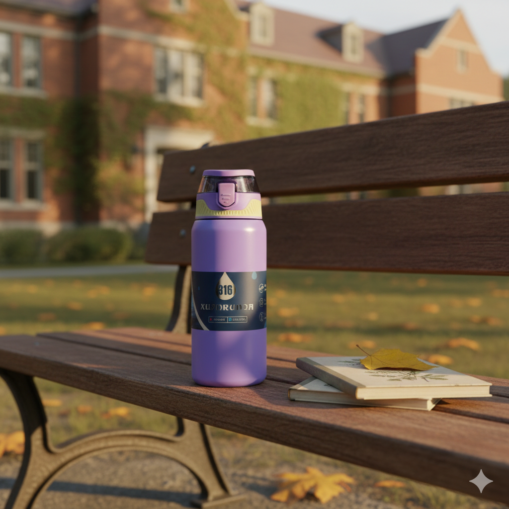 Insulated Sipper Bottle – 850ml (Purple)