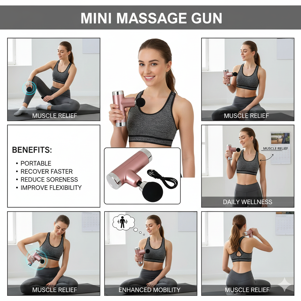 Mini Impact Massager KH-550 (Rose Gold)