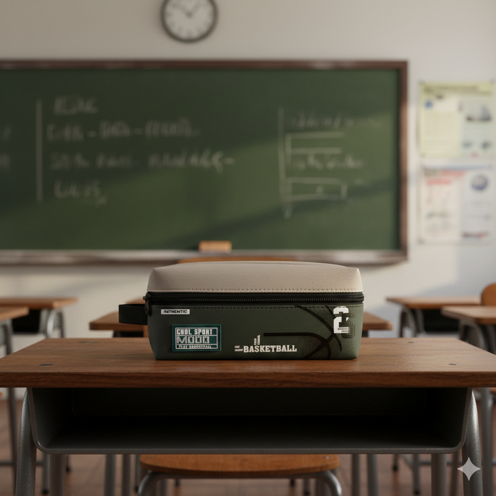 Sporty Pen/Pencil Pouch-Dual (Green & Grey look)