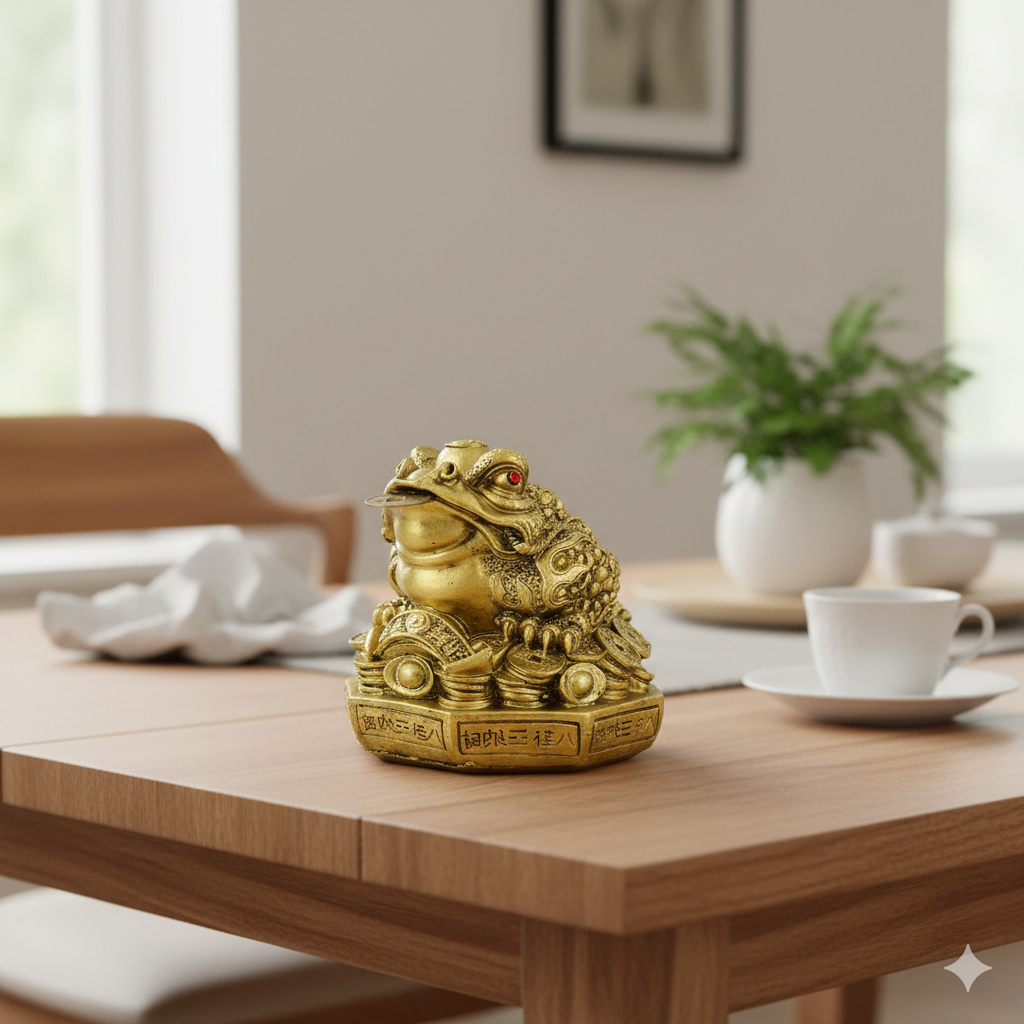 Golden Fortune Frog- For Wealth & prosperity- Small Size