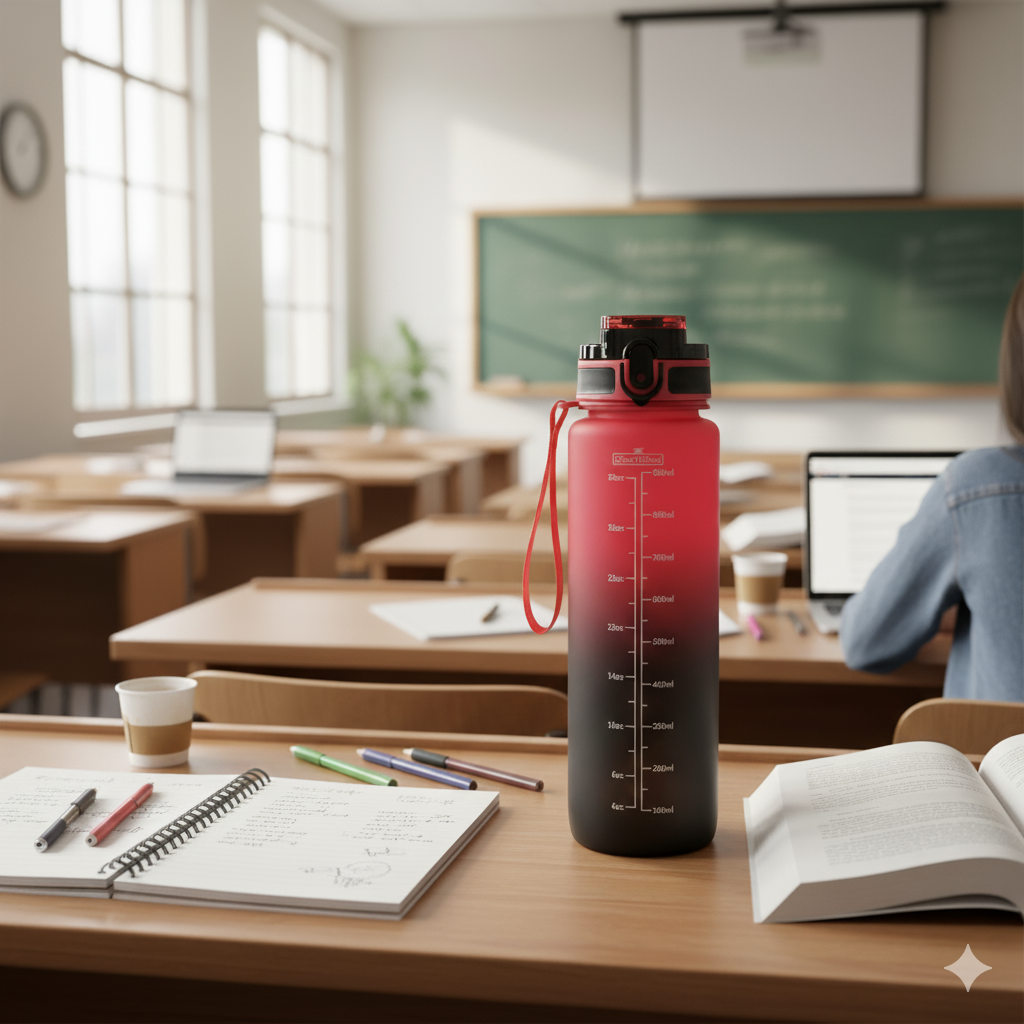 Fitness Water Bottle (Red Black)